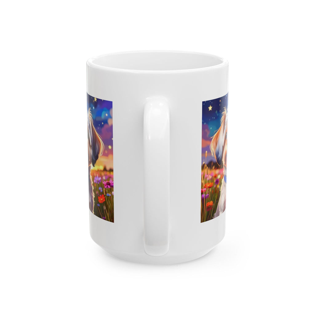 Yorkie Stary Night Ceramic Mug, (11oz, 15oz)