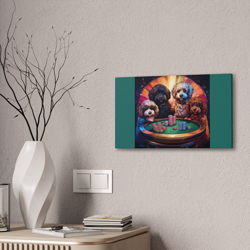 Doodle Poker Game Canvas Painting