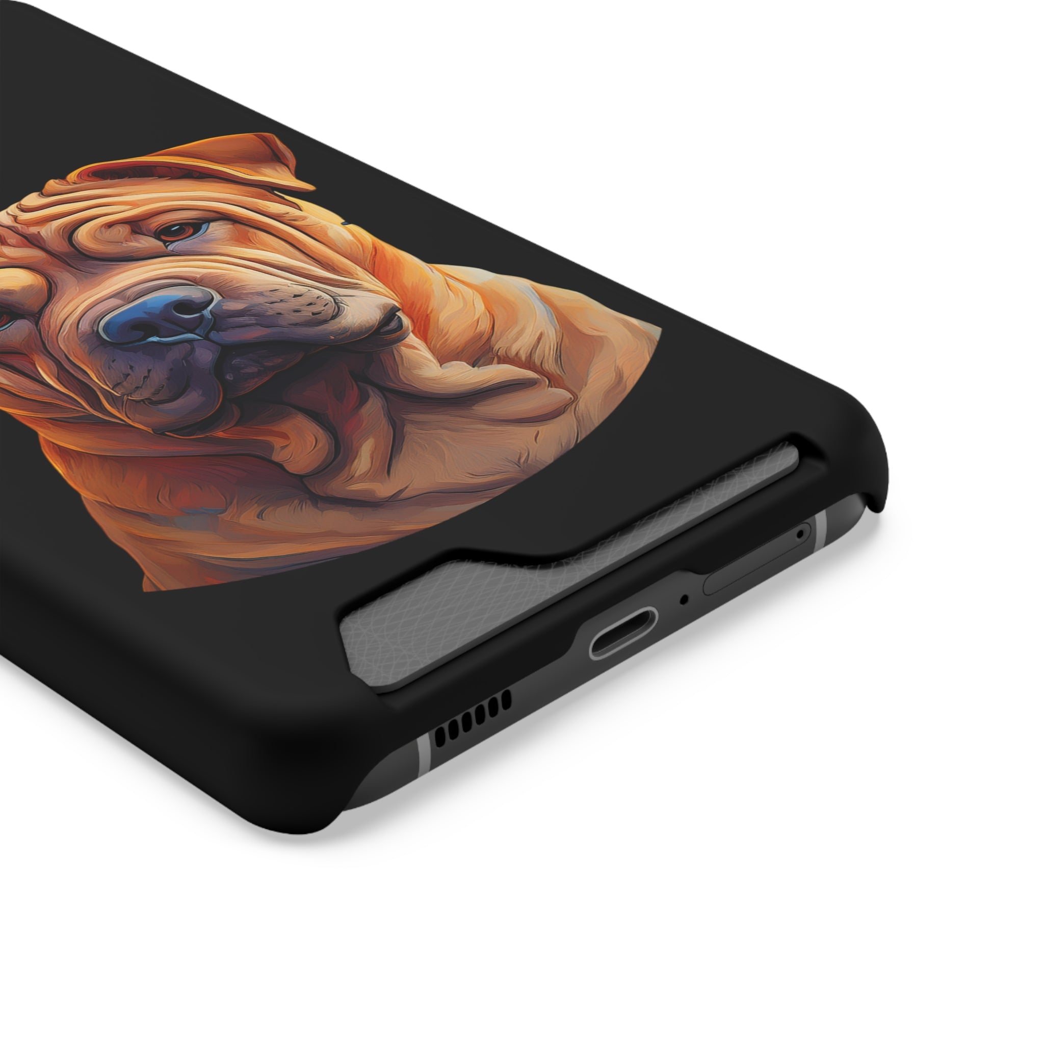 Shar Pei Phone Case with Card Holder