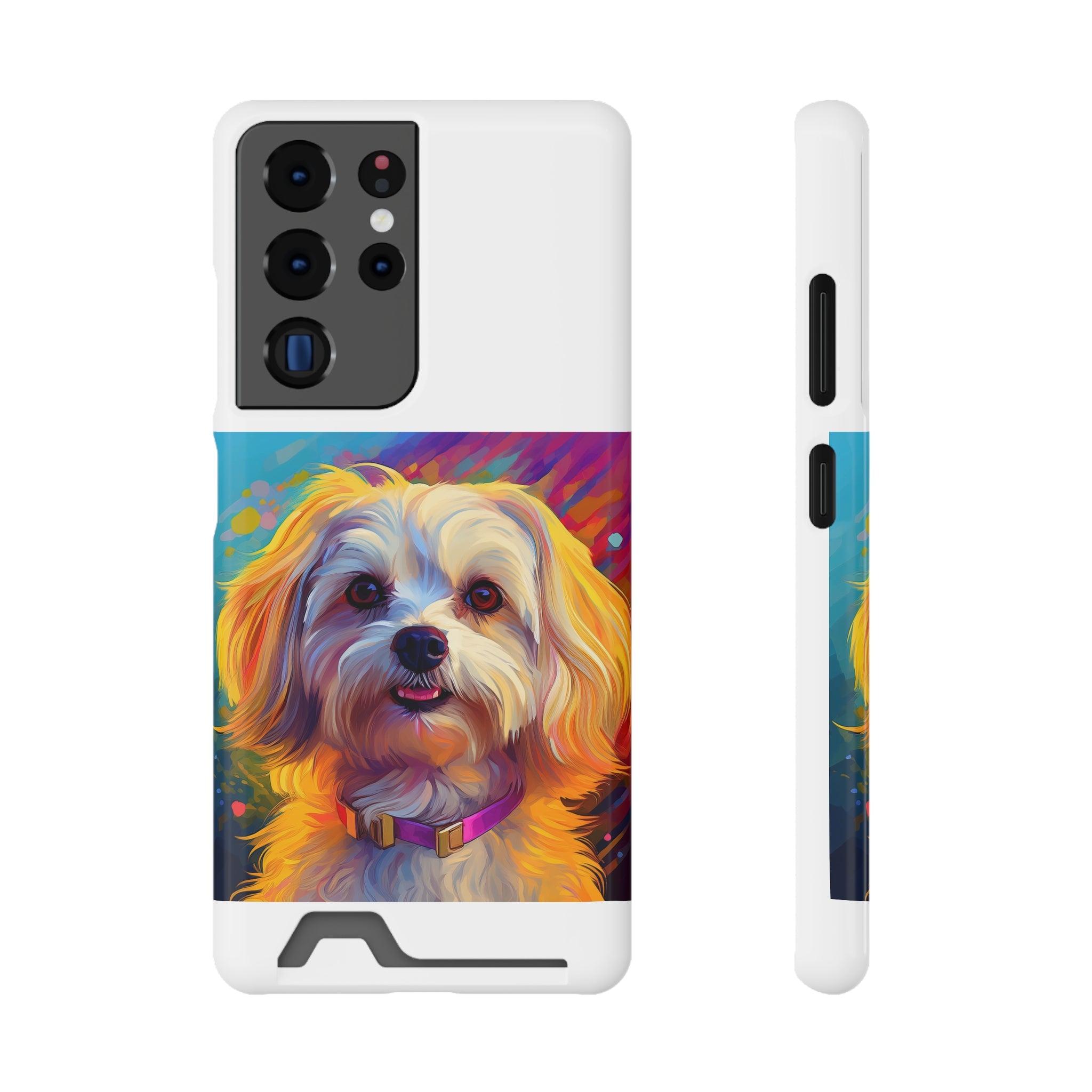 Havanese Phone Case with Card Holder