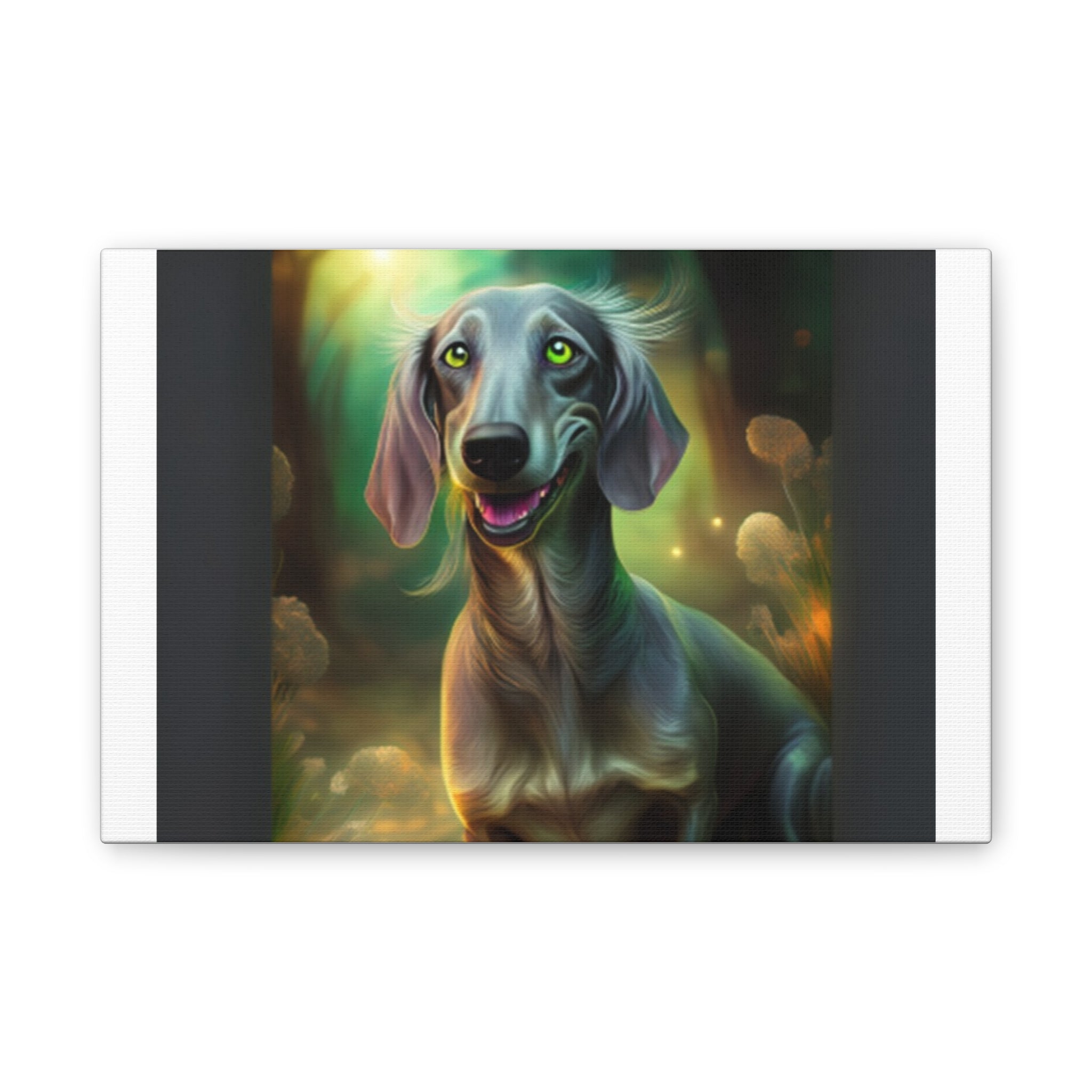 Silver Grey Dachshund Canvas Stretched, 0.75"