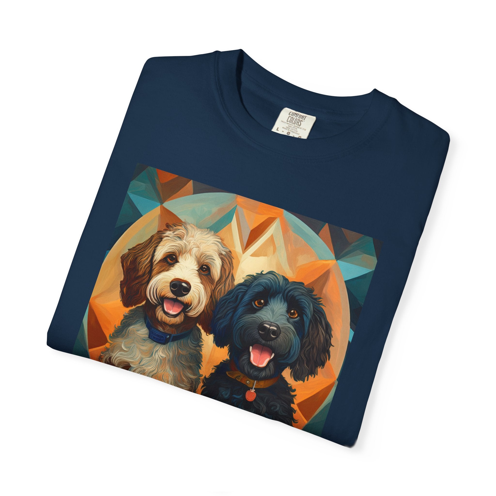 Doodles, Black & Tan Unisex Garment-Dyed T-shirt