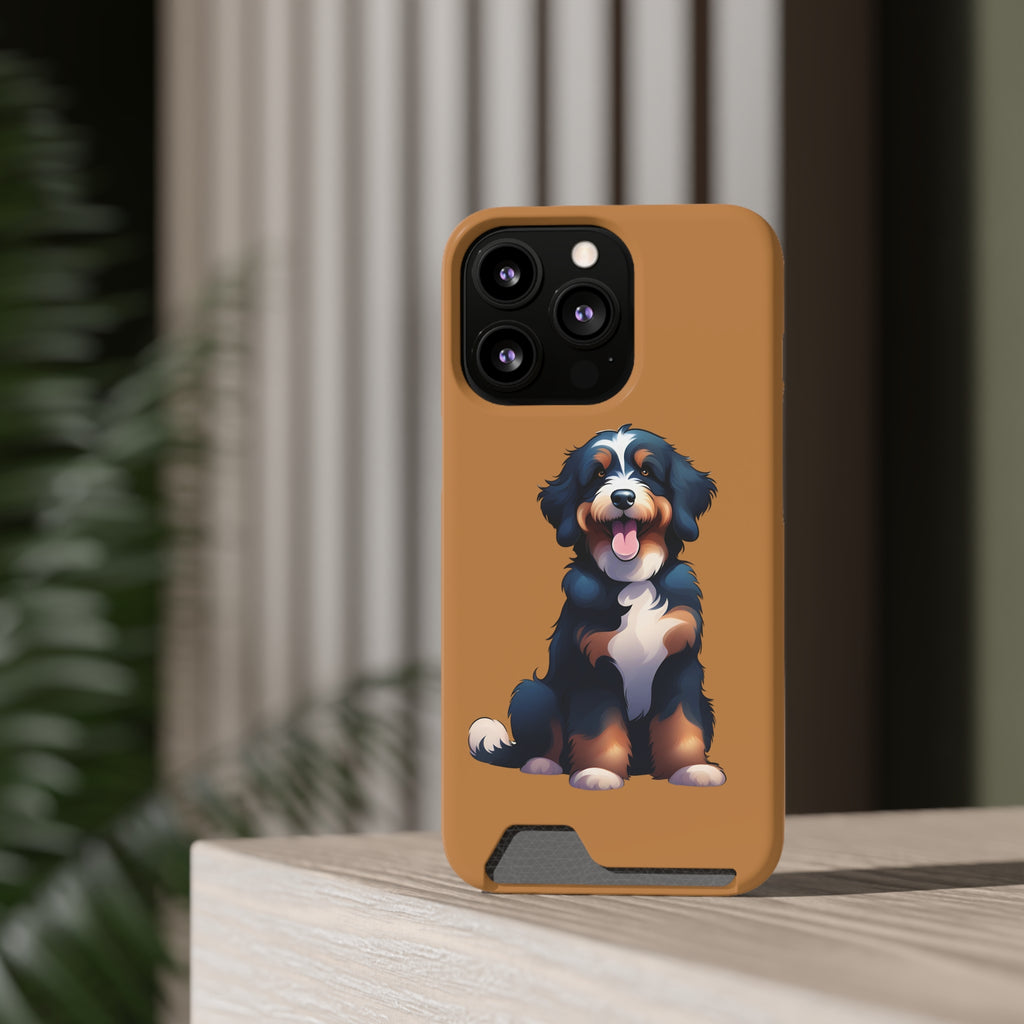 Bernie doodle Phone Case with Card Holder