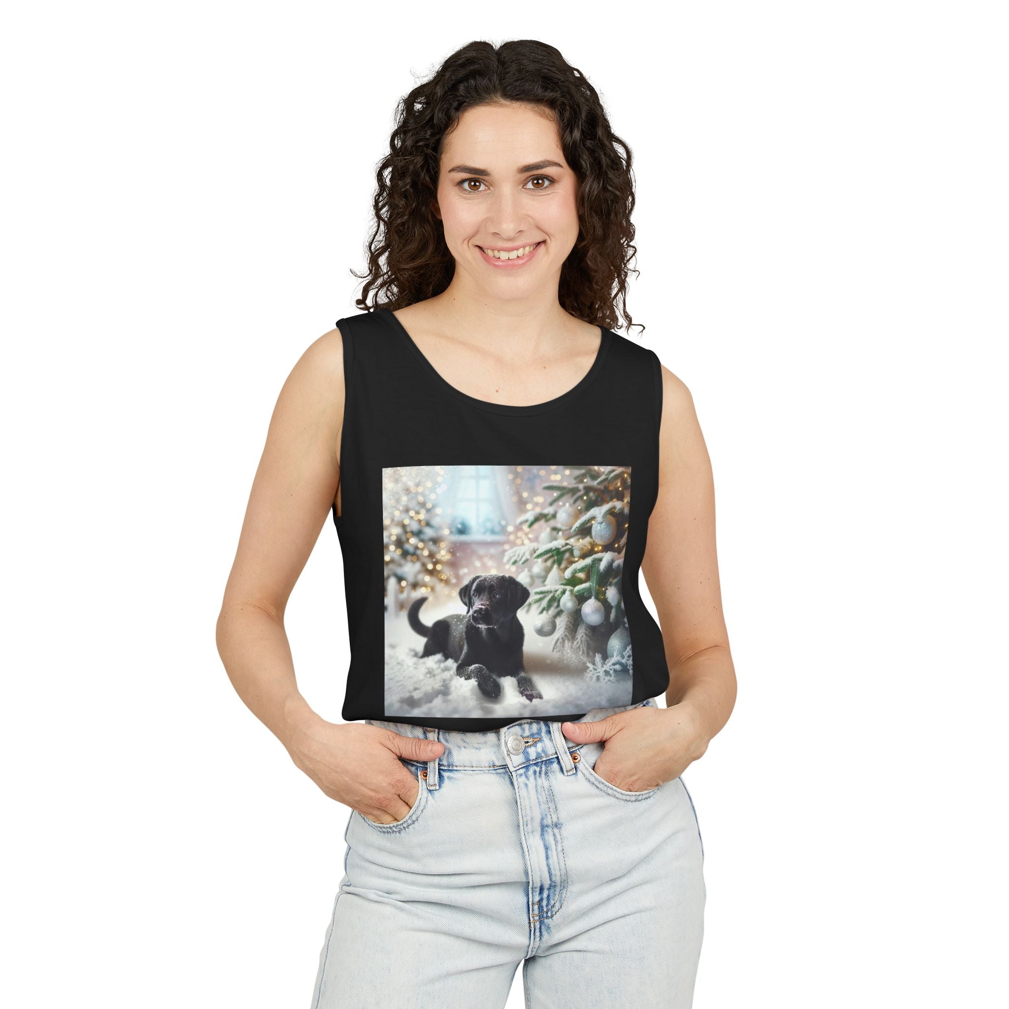Black Lab Puppy Holiday Unisex Tank Top