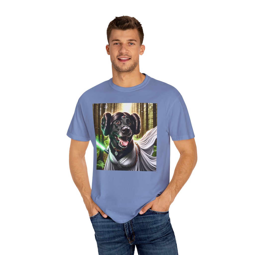 Black Lab Galaxy Princess Unisex Garment-Dyed T-shirt