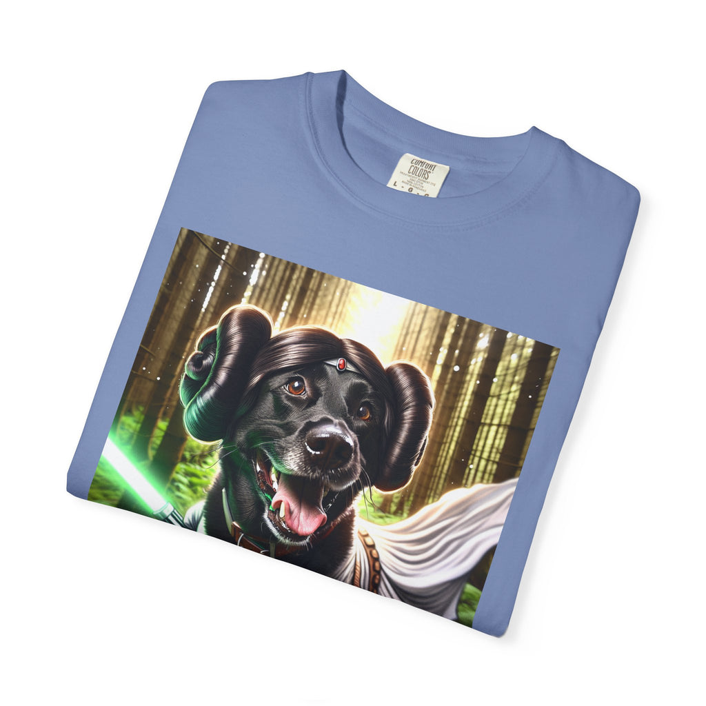 Black Lab Galaxy Princess Unisex Garment-Dyed T-shirt