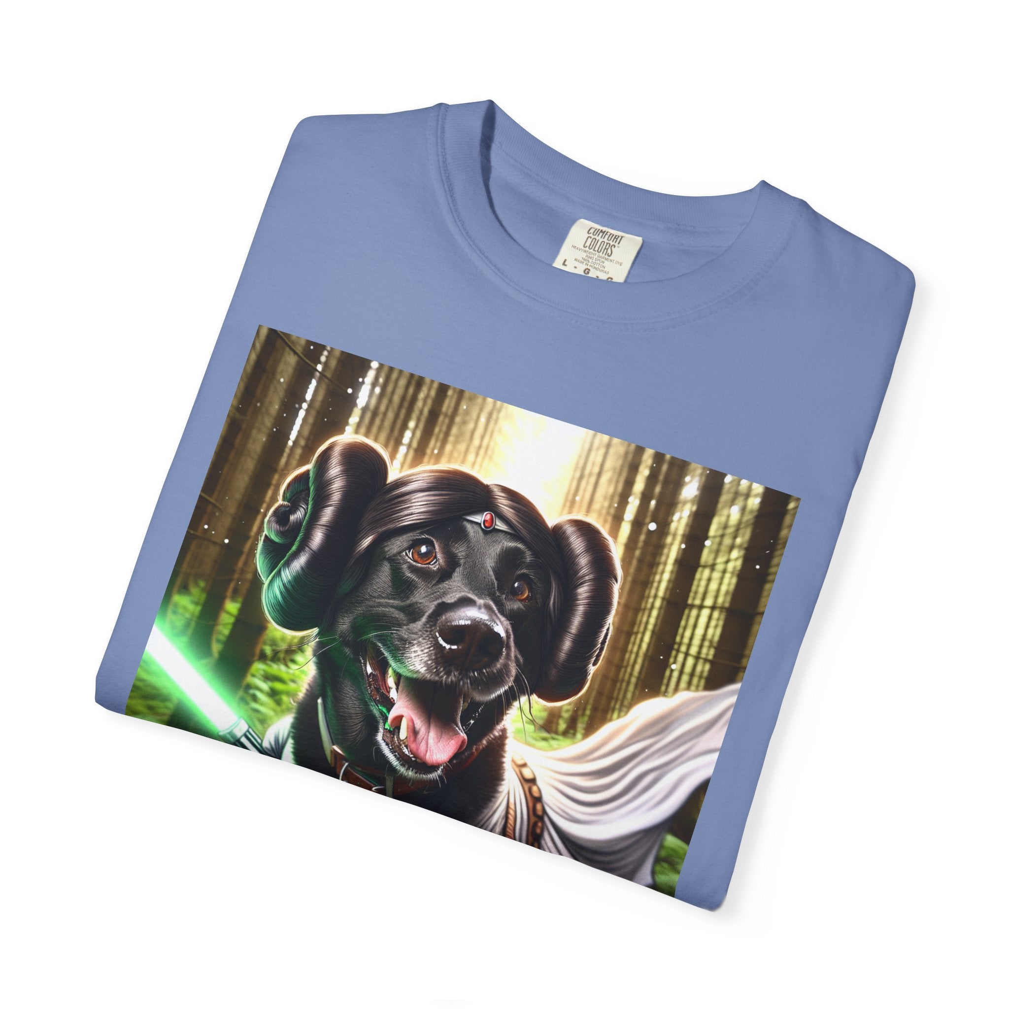 Black Lab Galaxy Princess Unisex Garment-Dyed T-shirt