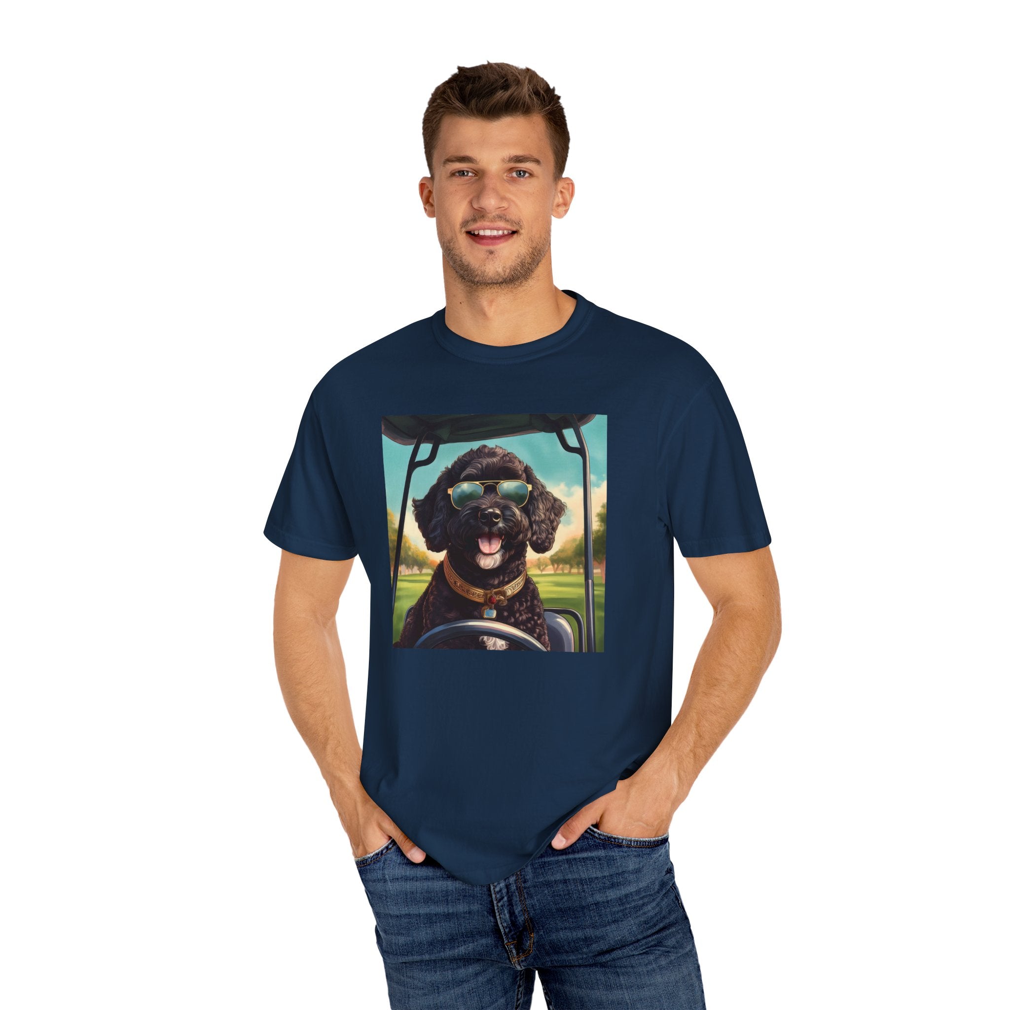 Doodle Golf Cart Unisex Garment-Dyed T-shirt