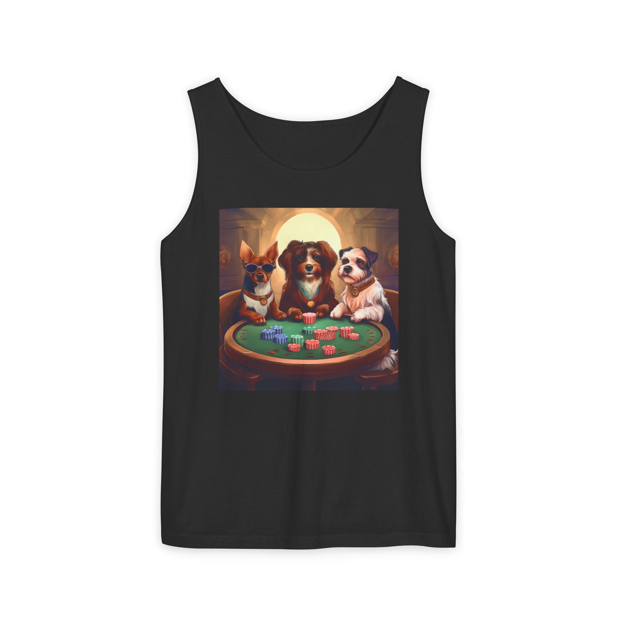 Puppy Poker Unisex Tank Top