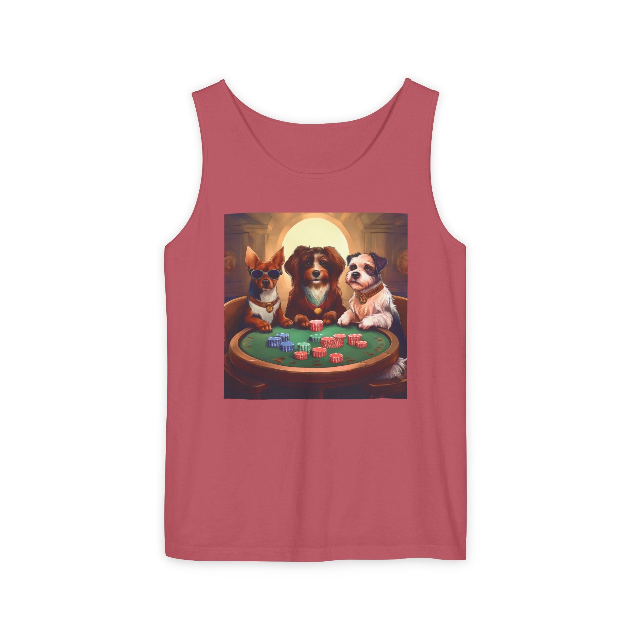 Puppy Poker Unisex Tank Top