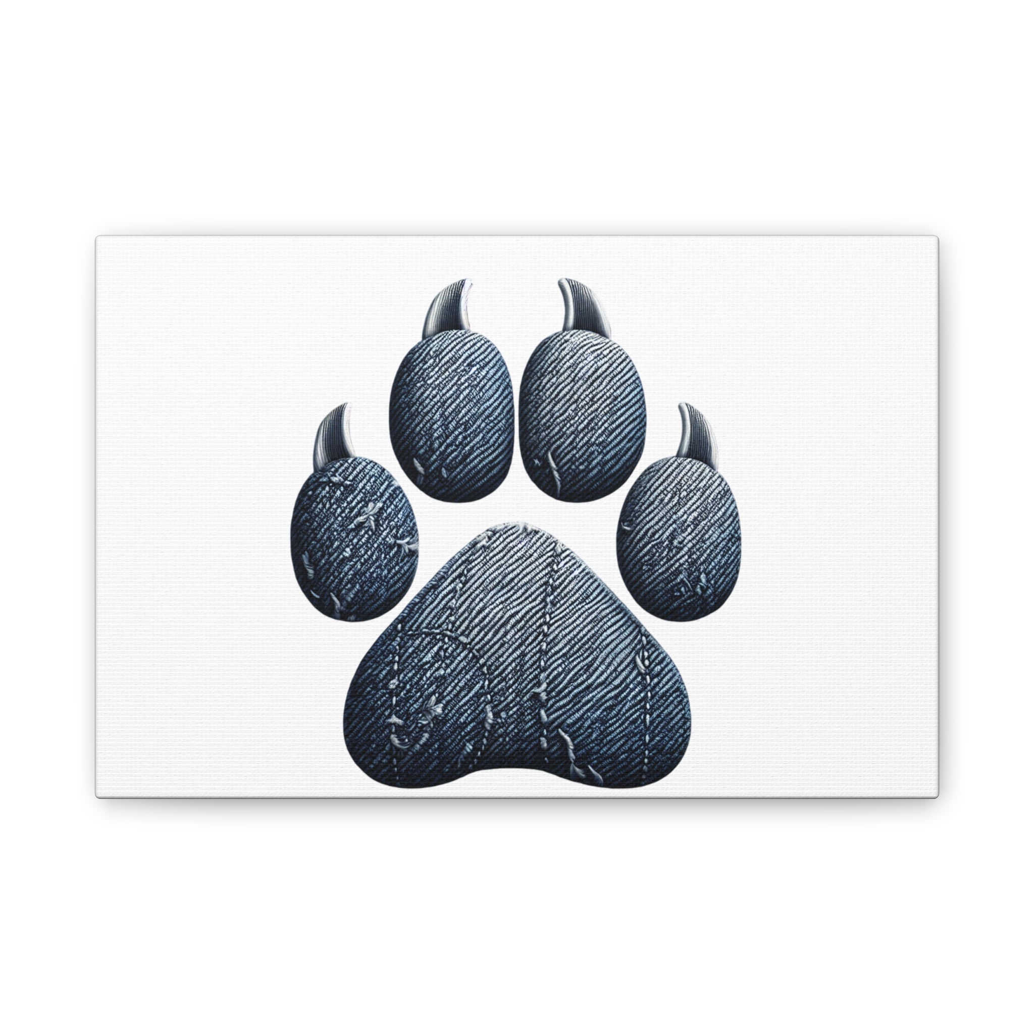 Denim Paw Canvas Stretched, 0.75"