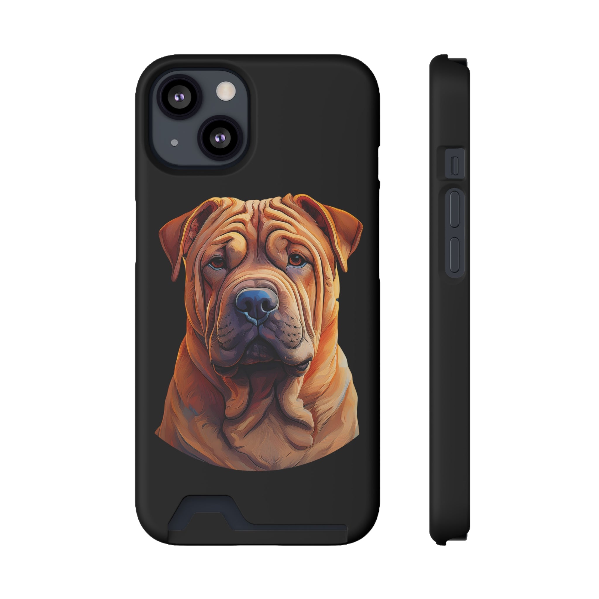 Shar Pei Phone Case with Card Holder
