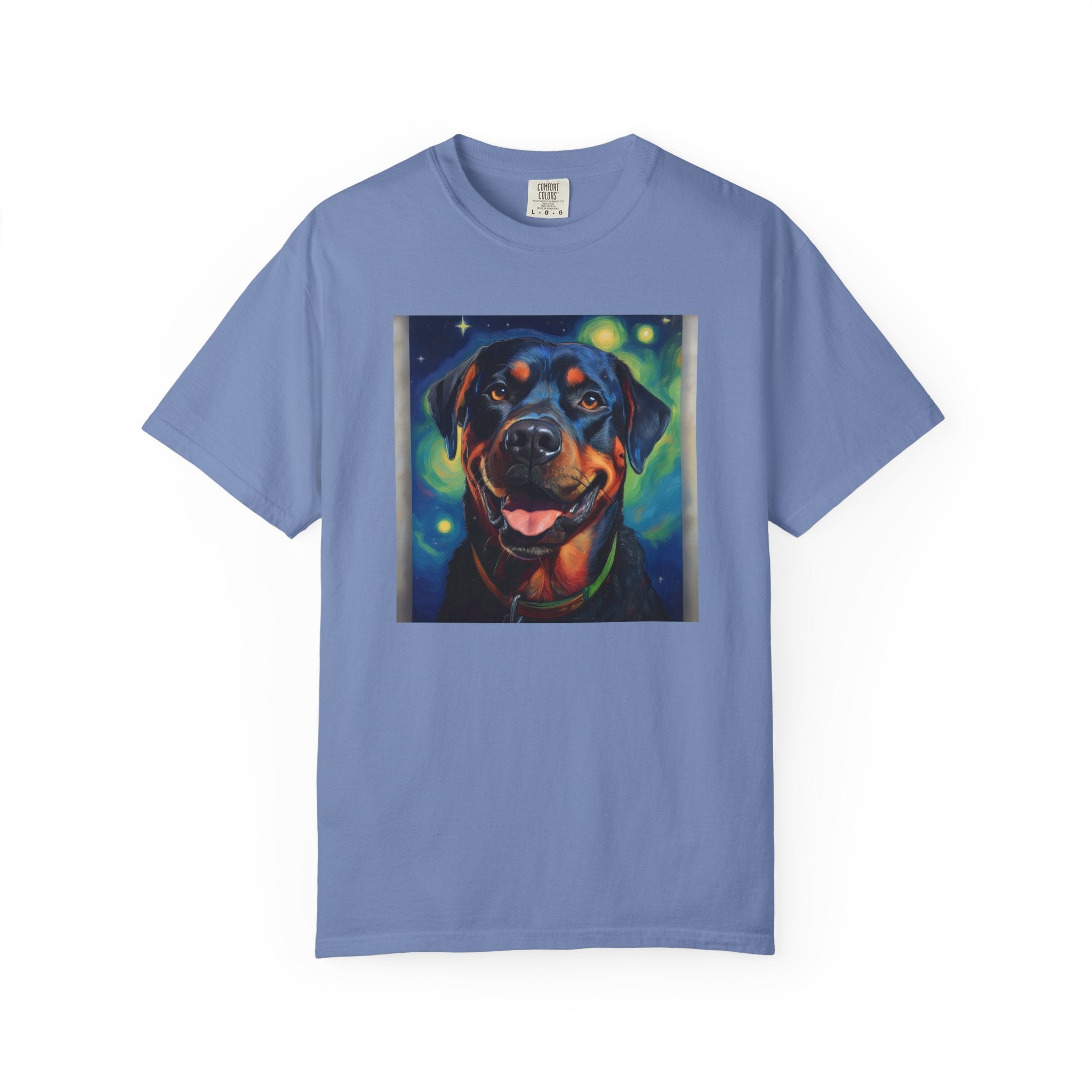 Rottweiler Stary Night Unisex Garment-Dyed T-shirt