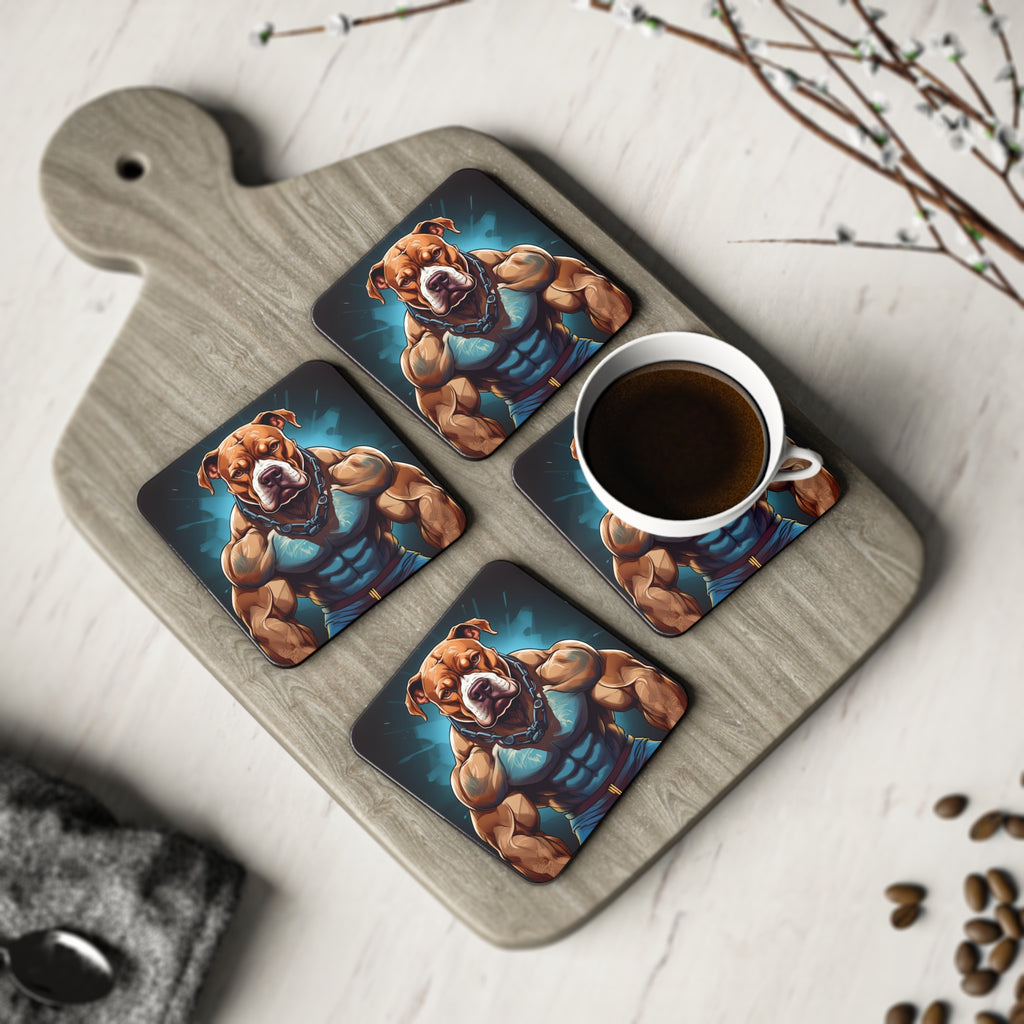 Pitbull Body Builder Coasters