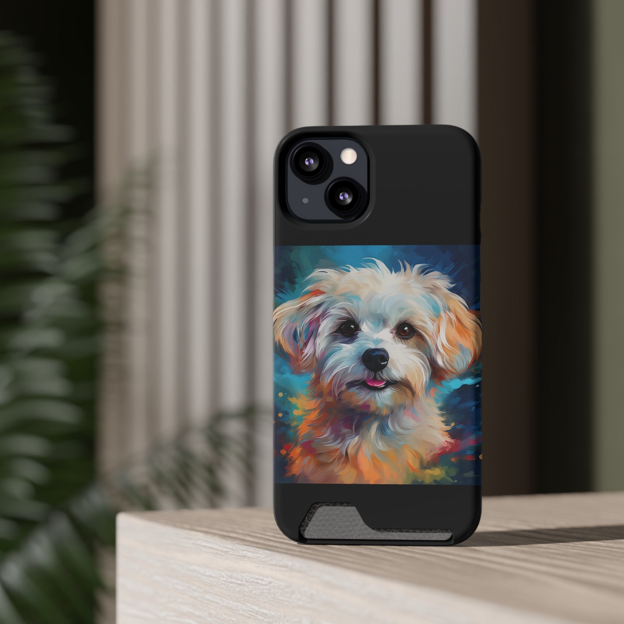 Maltese Phone Case with Card Holder
