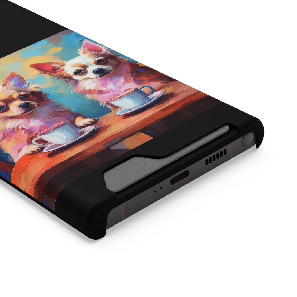 Cafe con Chihuahua Phone Case with Card Holder