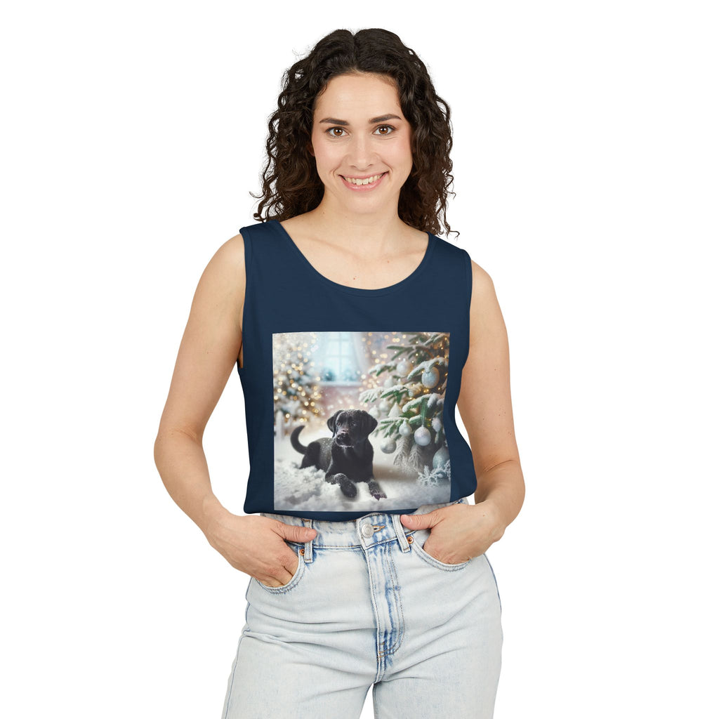 Black Lab Puppy Holiday Unisex Tank Top