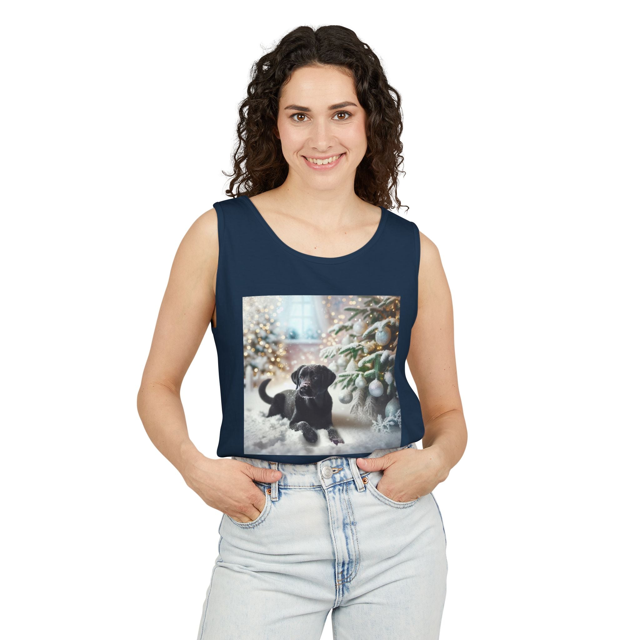 Black Lab Puppy Holiday Unisex Tank Top