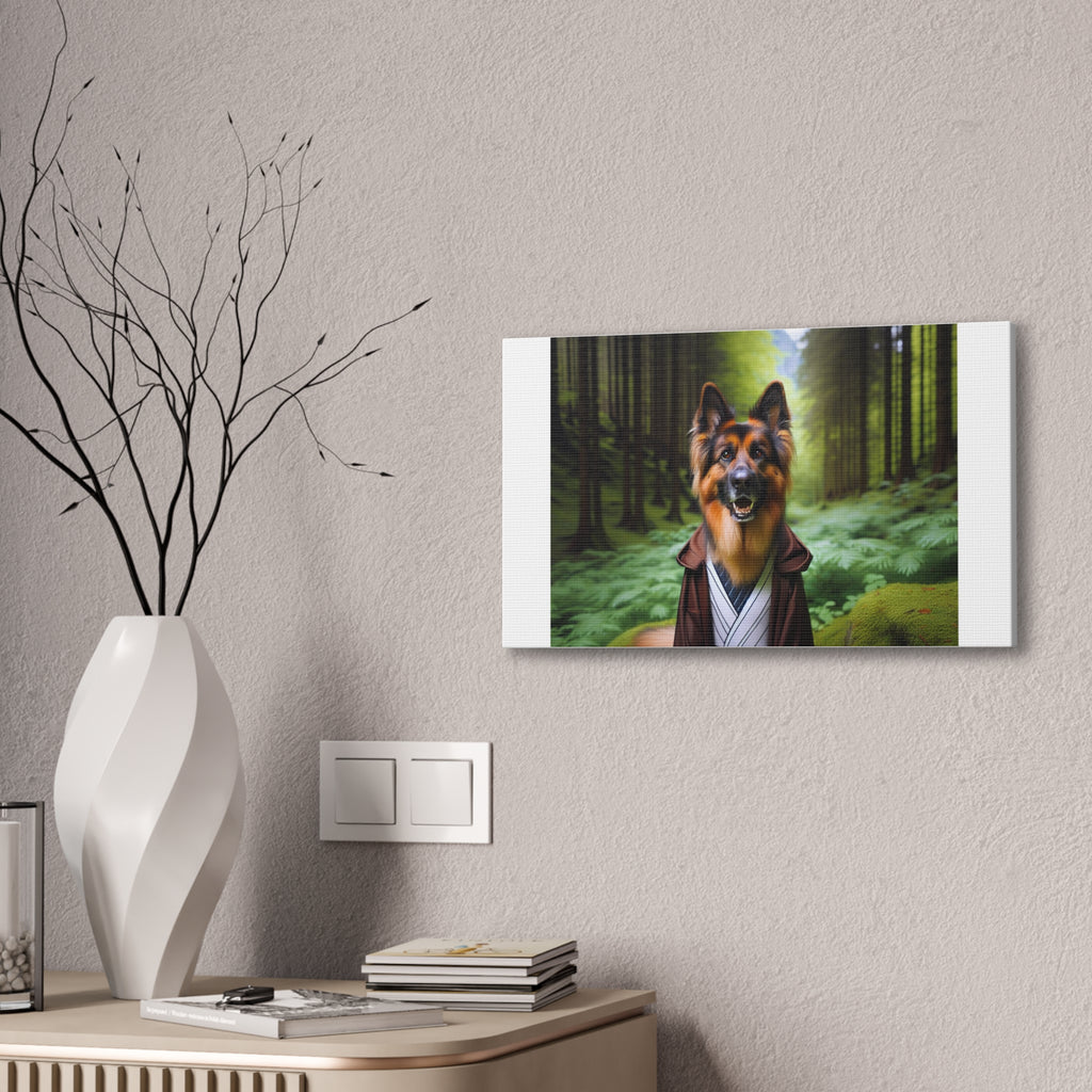 German Shepherd Forest Knight Canvas Stretched, 0.75"
