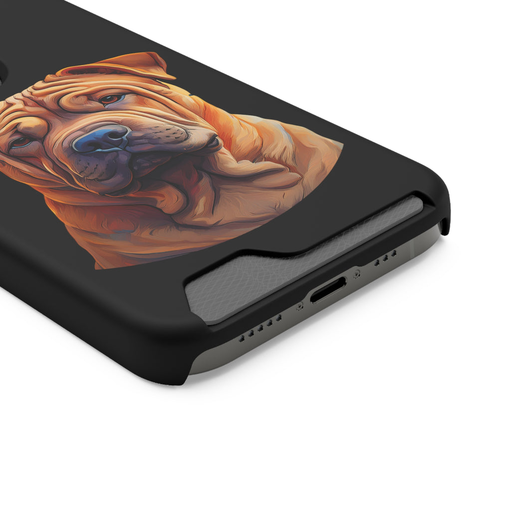 Shar Pei Phone Case with Card Holder