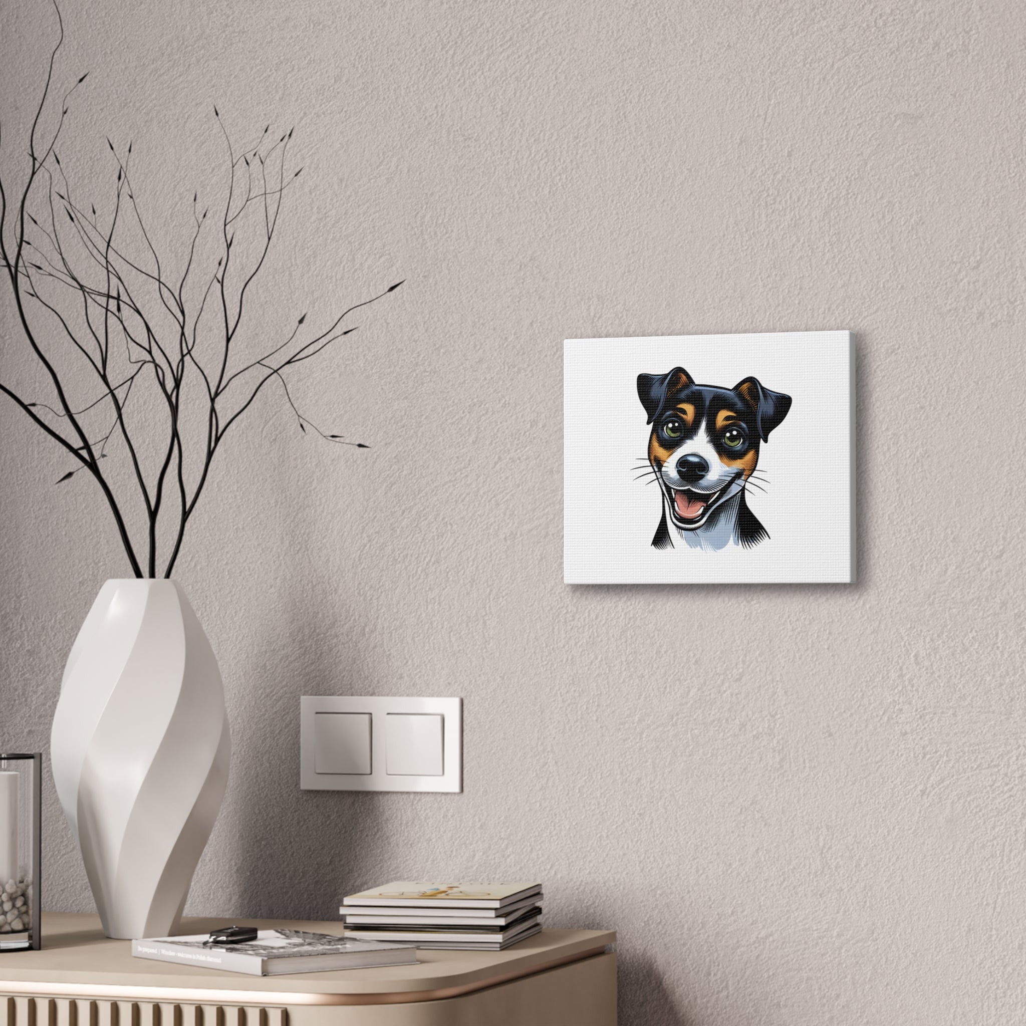 Jack Russel Canvas Stretched, 0.75"