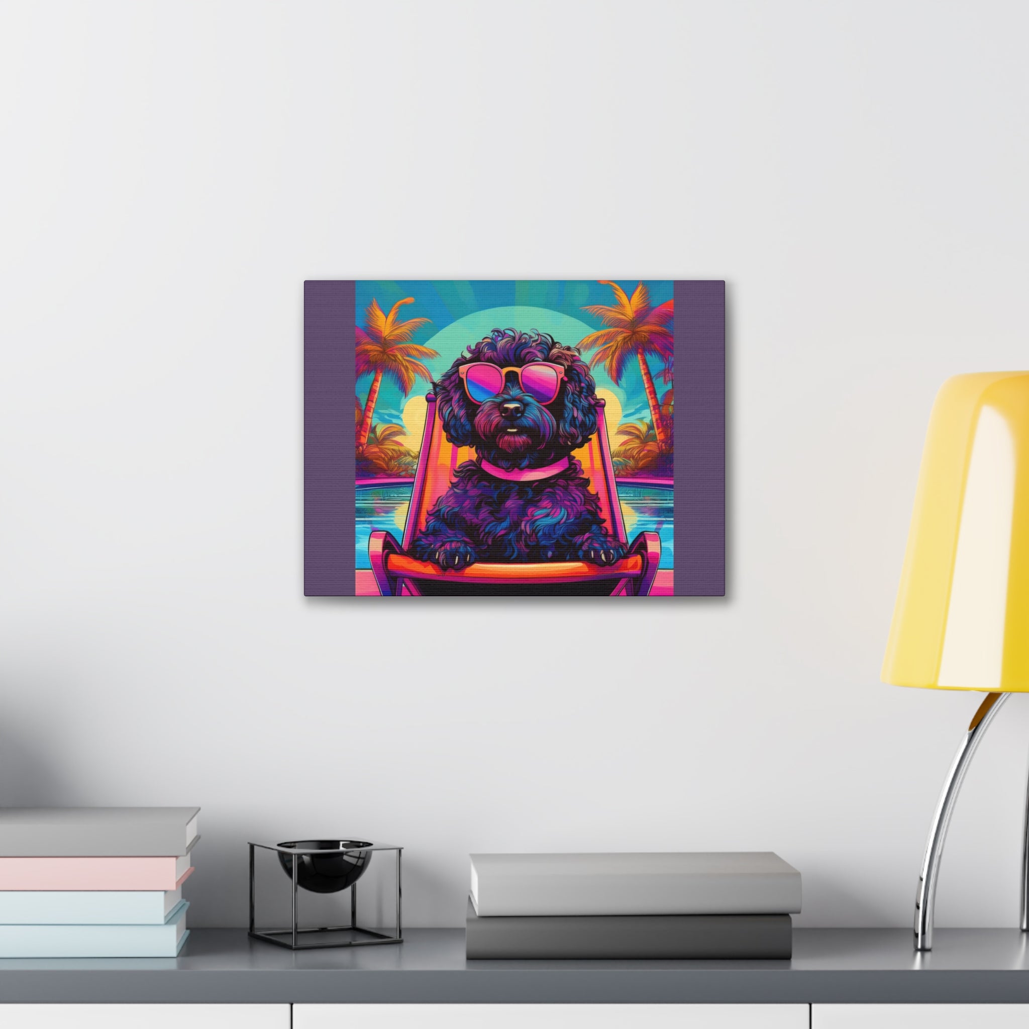 Doodle Poolside Canvas Painting