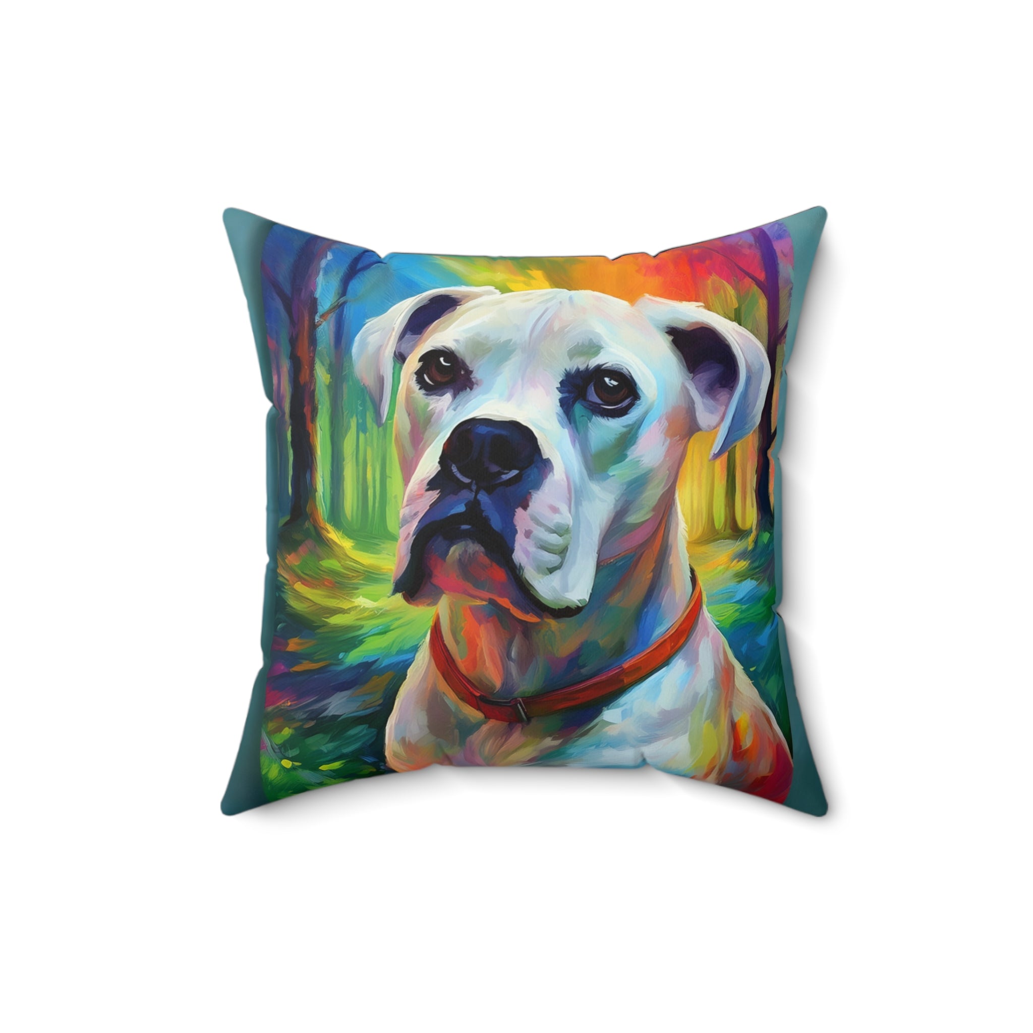 Boxer Rainbow Sky Polyester Square Pillow