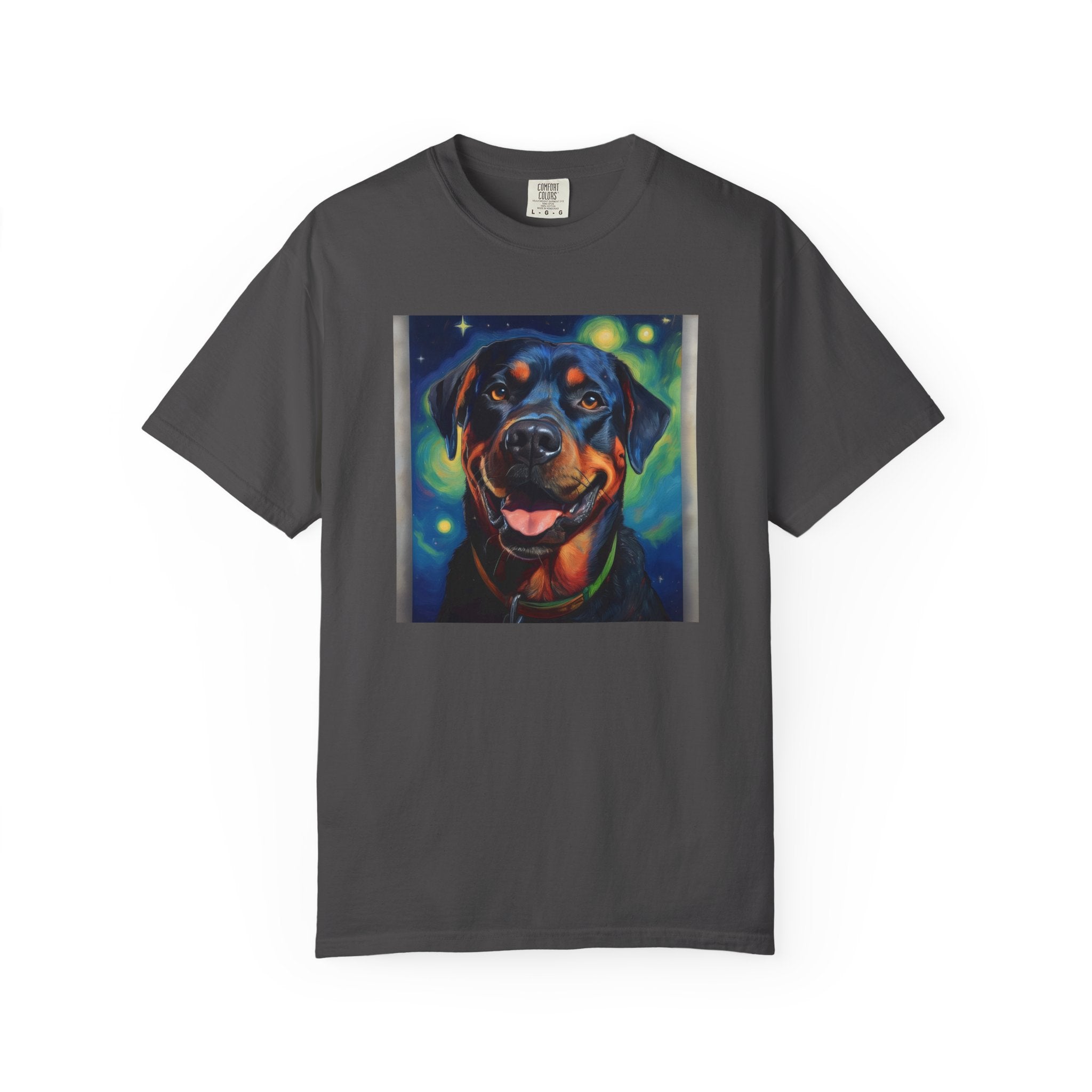 Rottweiler Stary Night Unisex Garment-Dyed T-shirt