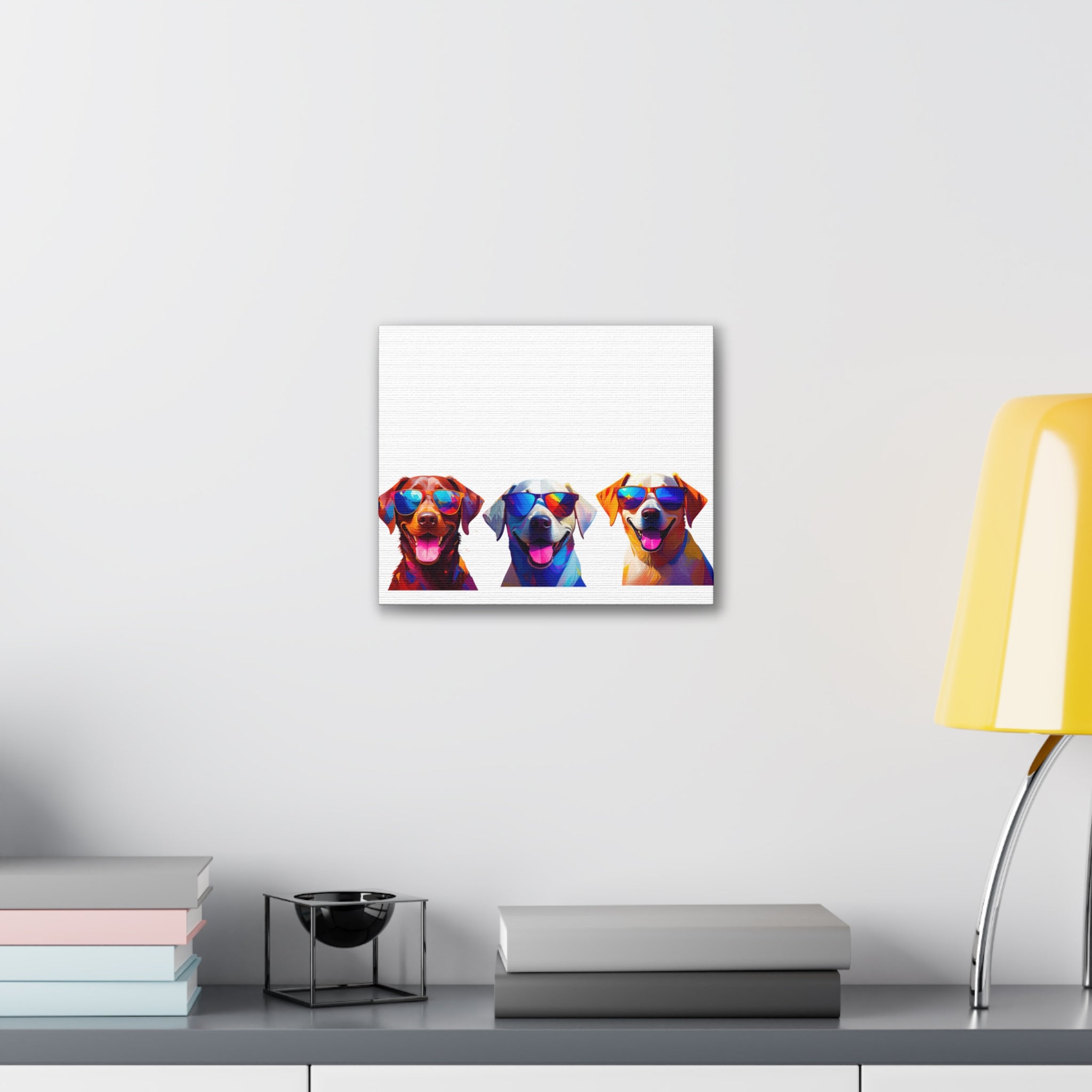 3 Labs Sunglasses Canvas Painting