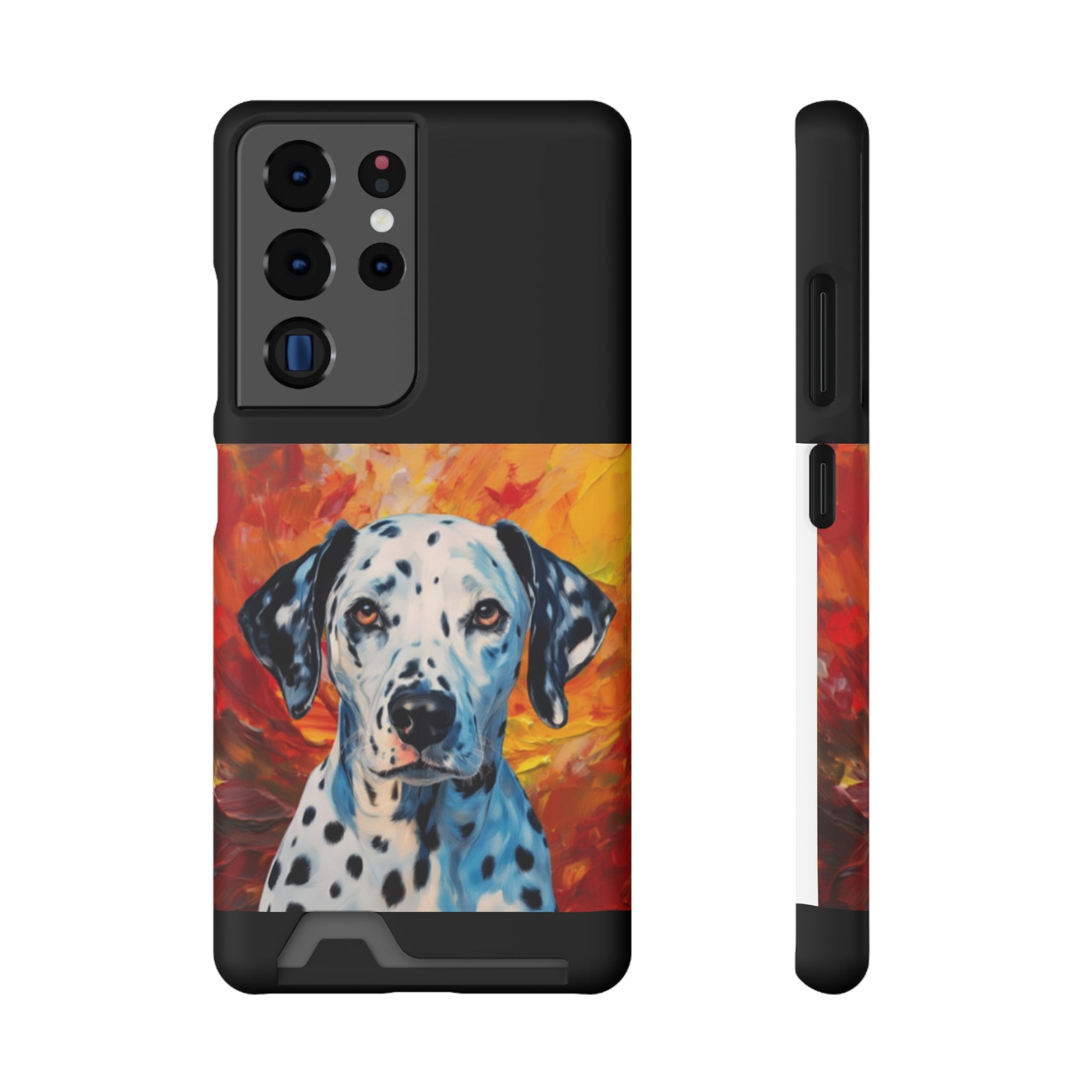 Dalmation Phone Case with Card Holder