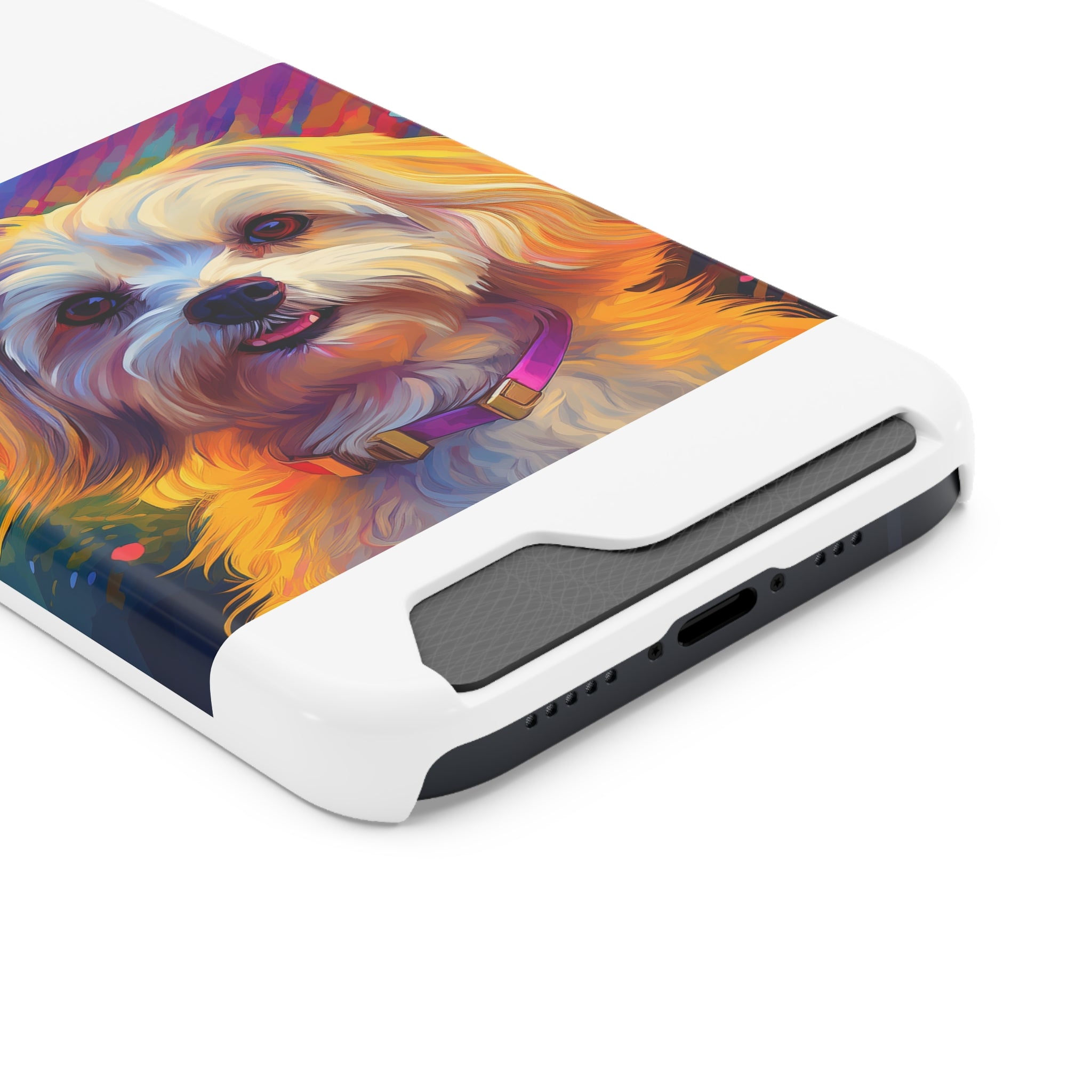 Havanese Phone Case with Card Holder