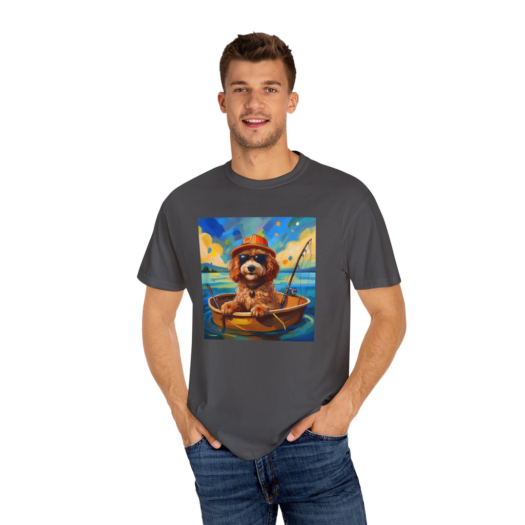 Doodle Fishing Unisex Garment-Dyed T-shirt
