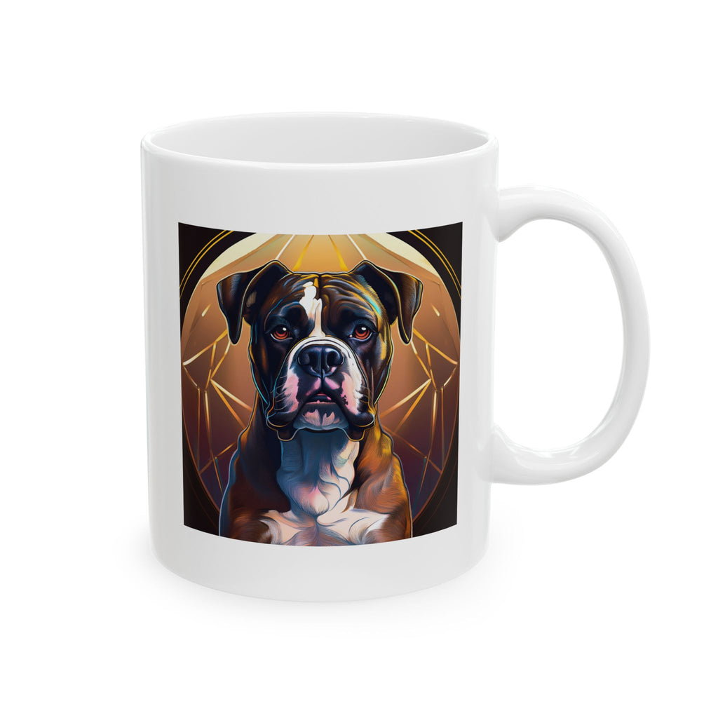 Brindle Gold Ceramic Mug, (11oz, 15oz)