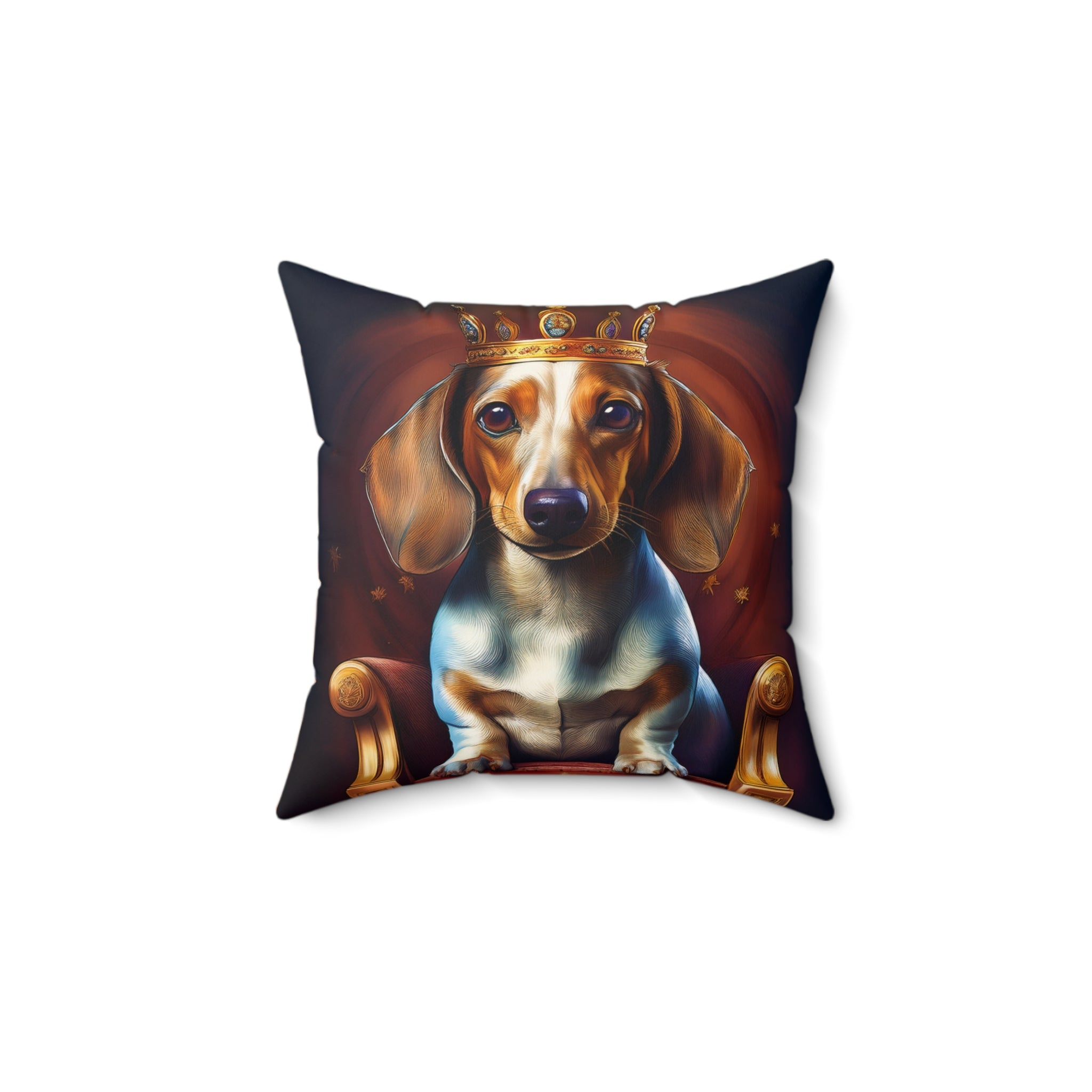 Dachshund Royal Polyester Square Pillow