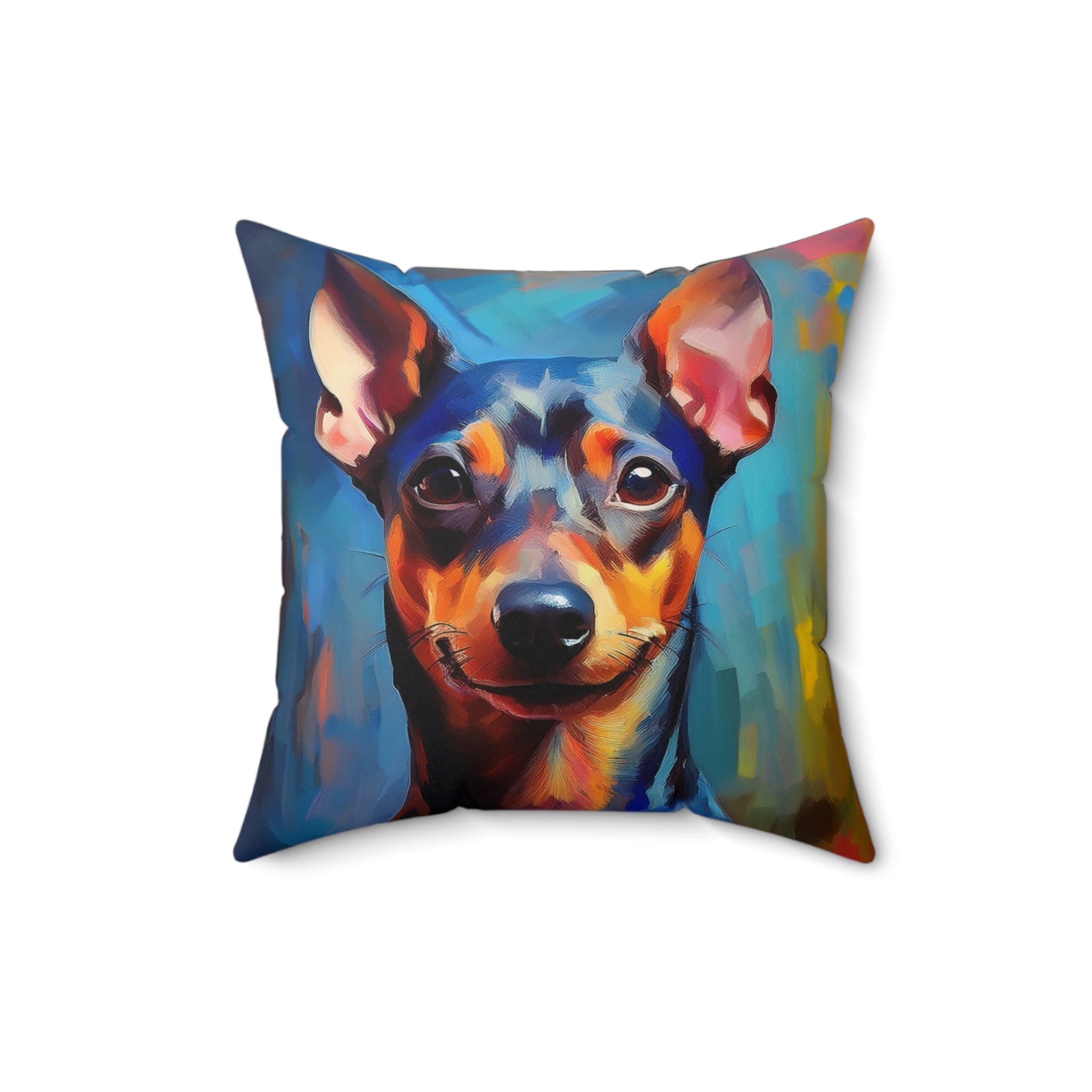 Miniature Pinscher Polyester Square Pillow