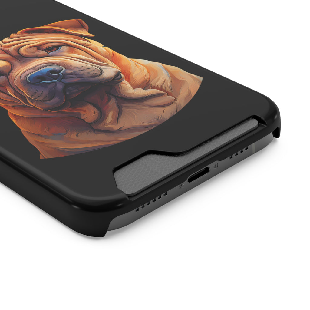 Shar Pei Phone Case with Card Holder