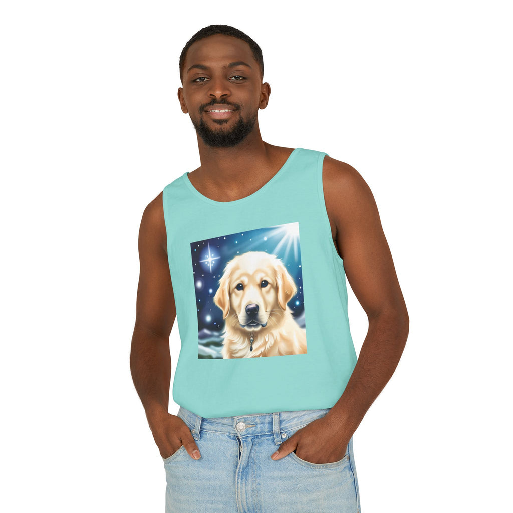 Golden Retriever Stary Night Unisex Tank Top