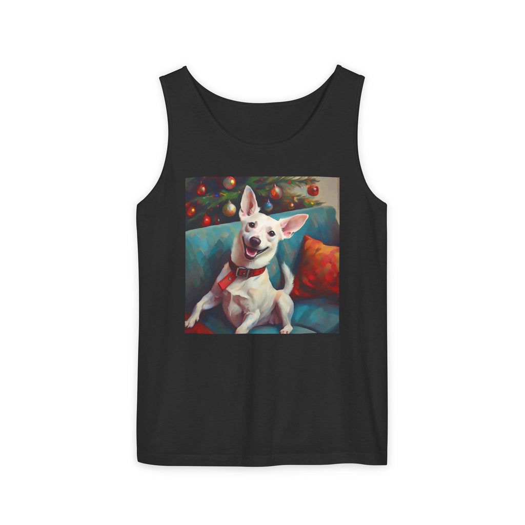 White Corgi Holiday II Unisex Tank Top