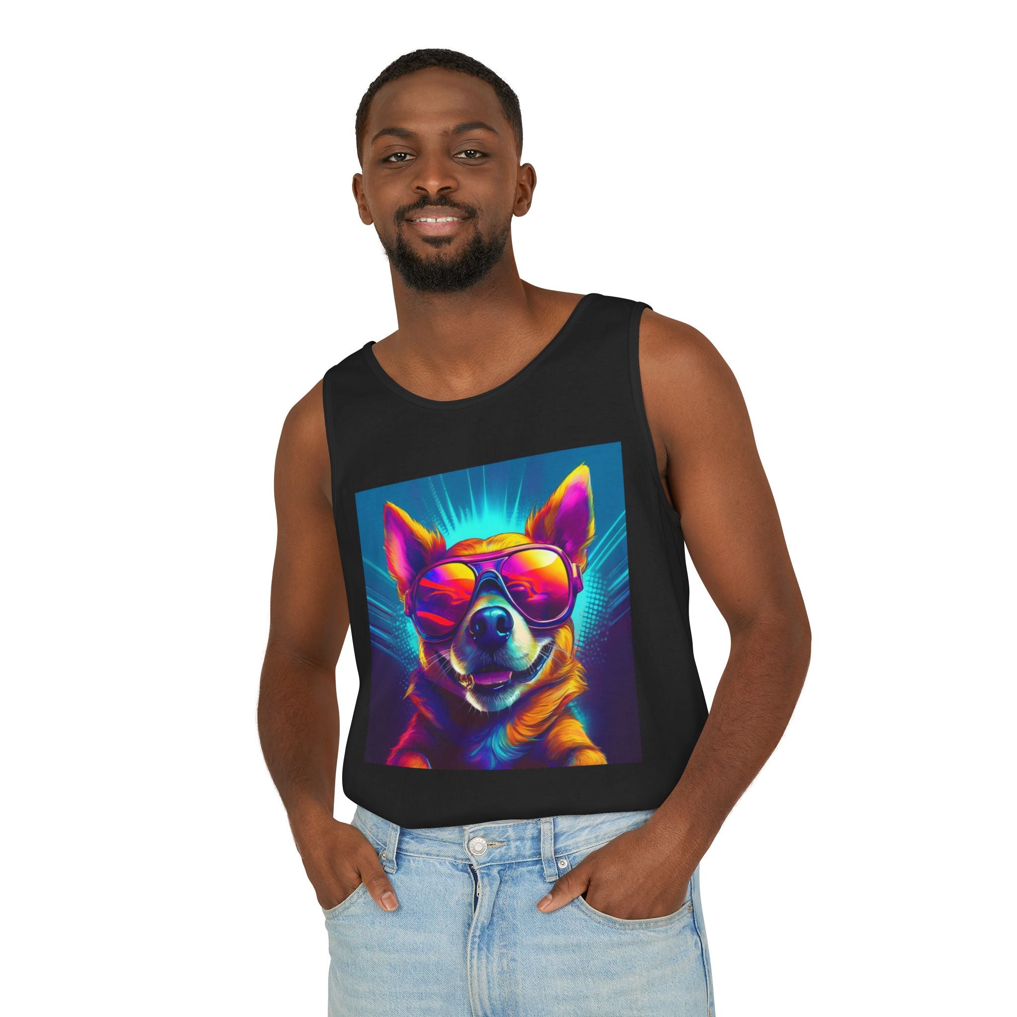 Chihuahua Cool Sunglasses Unisex Tank Top