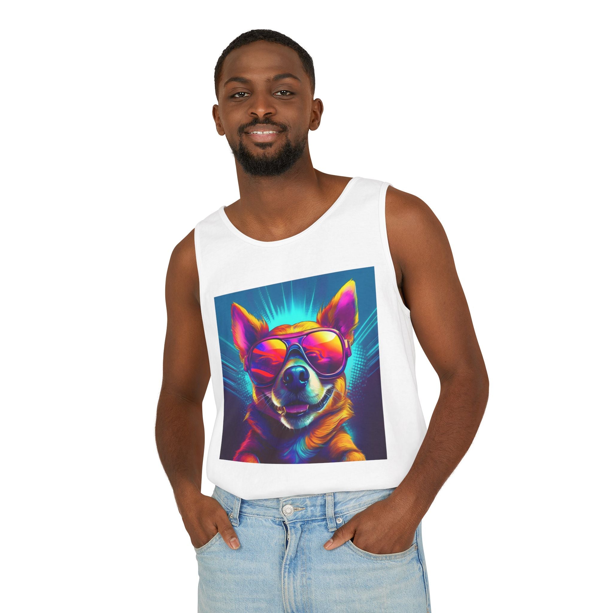 Chihuahua Cool Sunglasses Unisex Tank Top