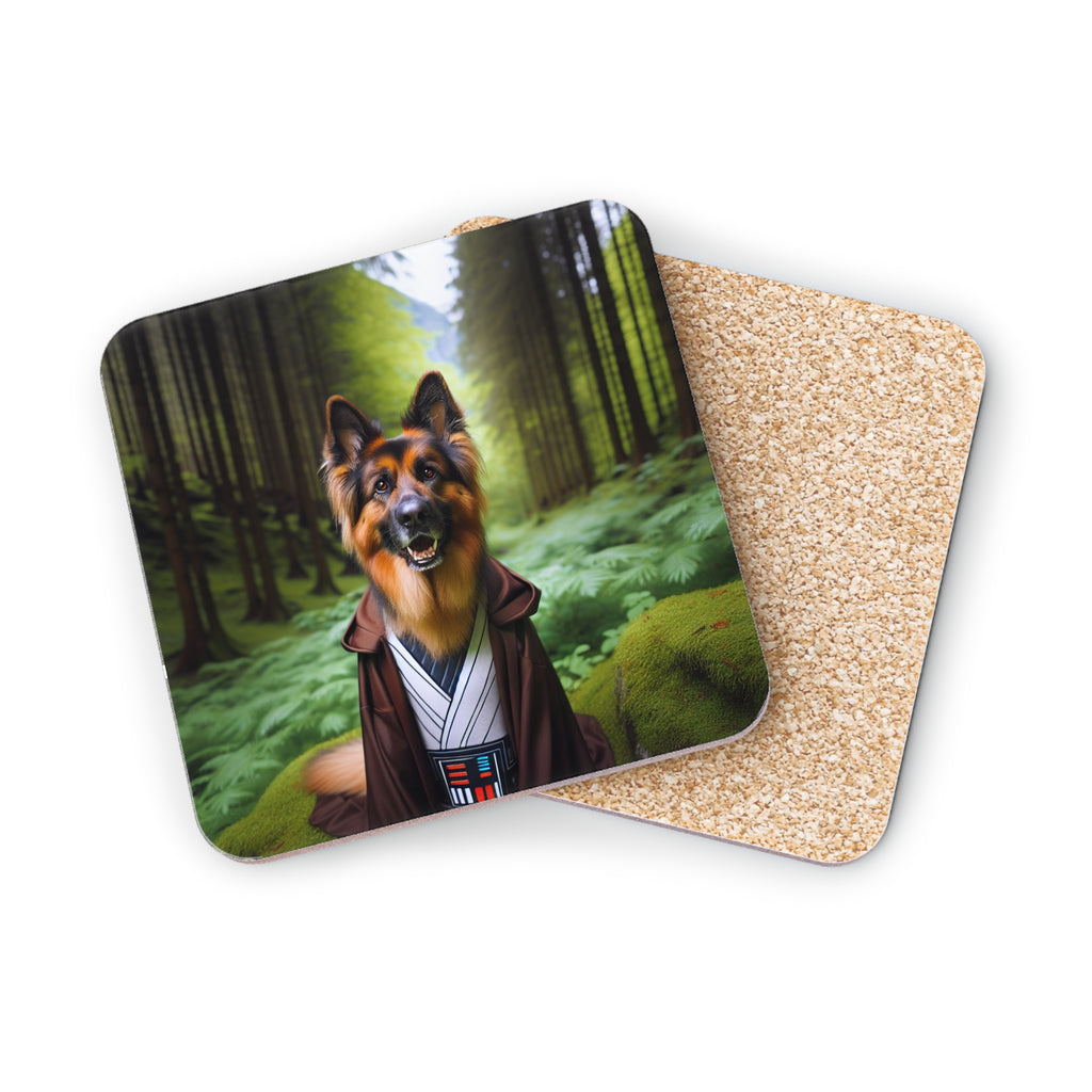 German Shepherd Forest Night Coasters