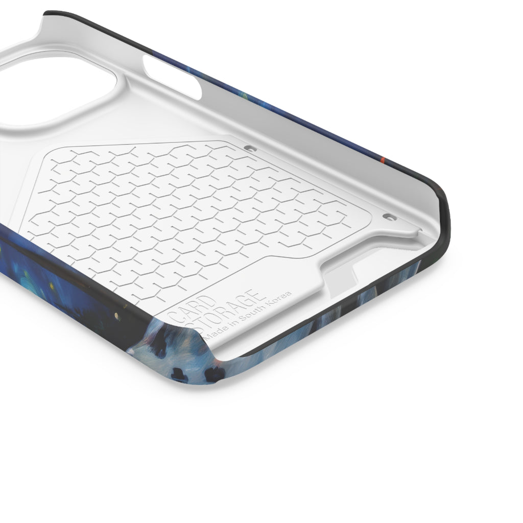 Great Dane Stary Night Phone Case with Card Holder