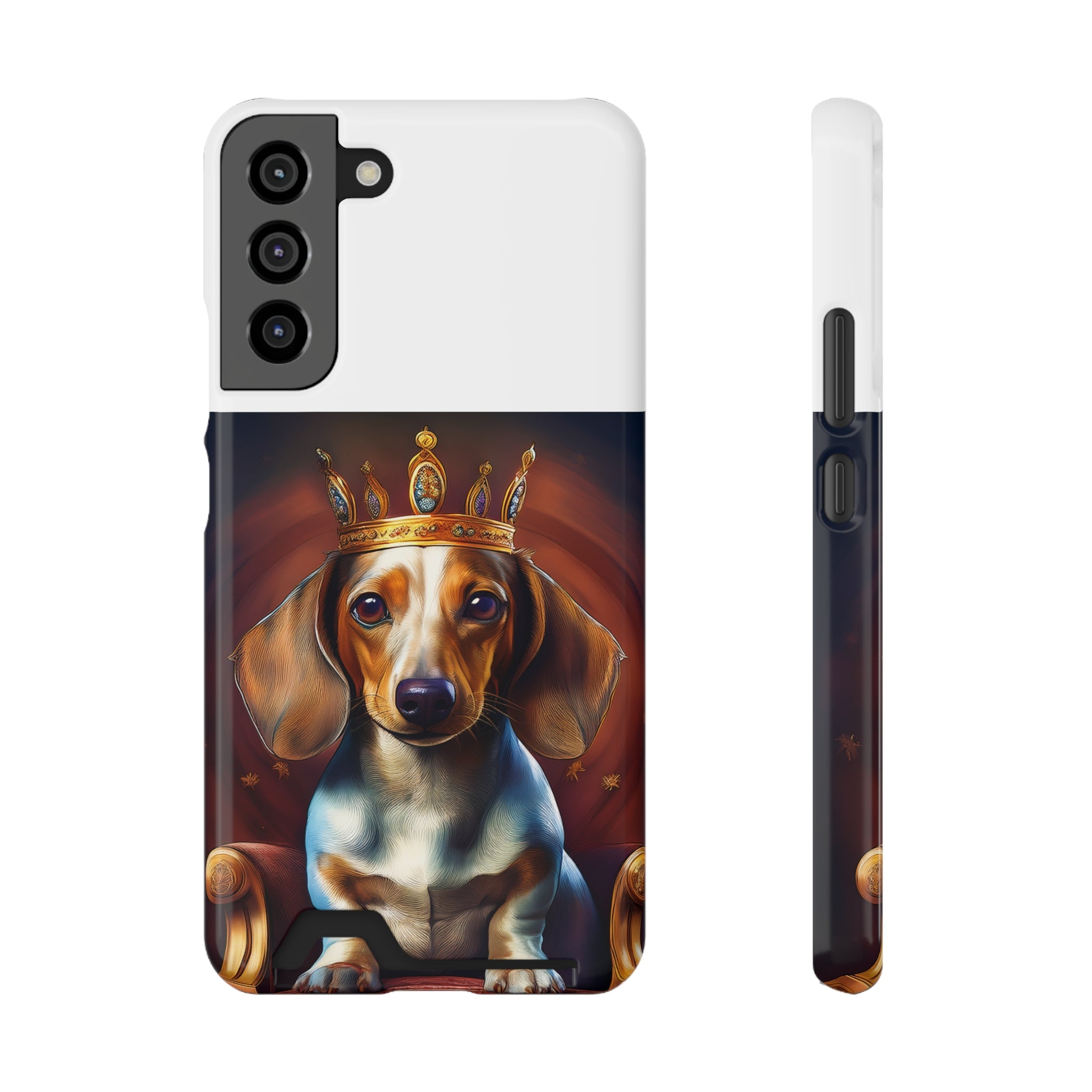 Dachshund Royal Phone Case with Card Holder