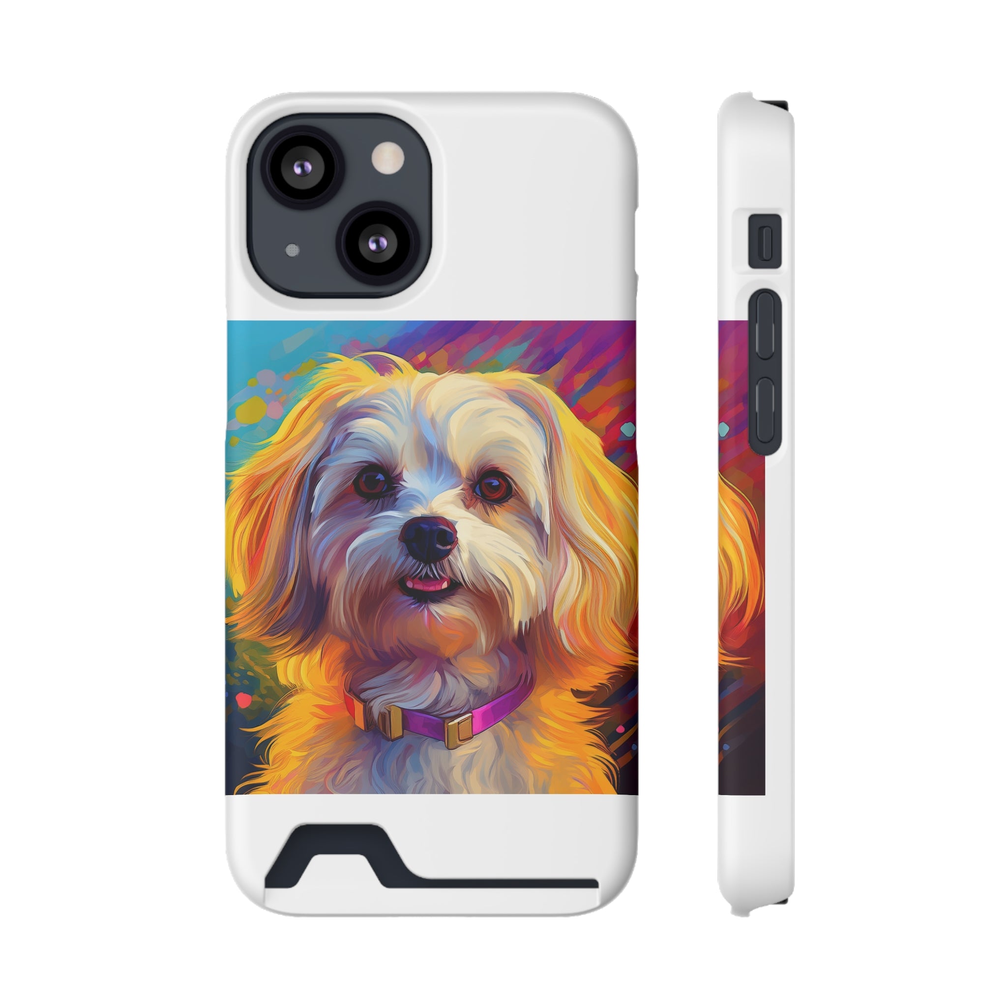 Havanese Phone Case with Card Holder