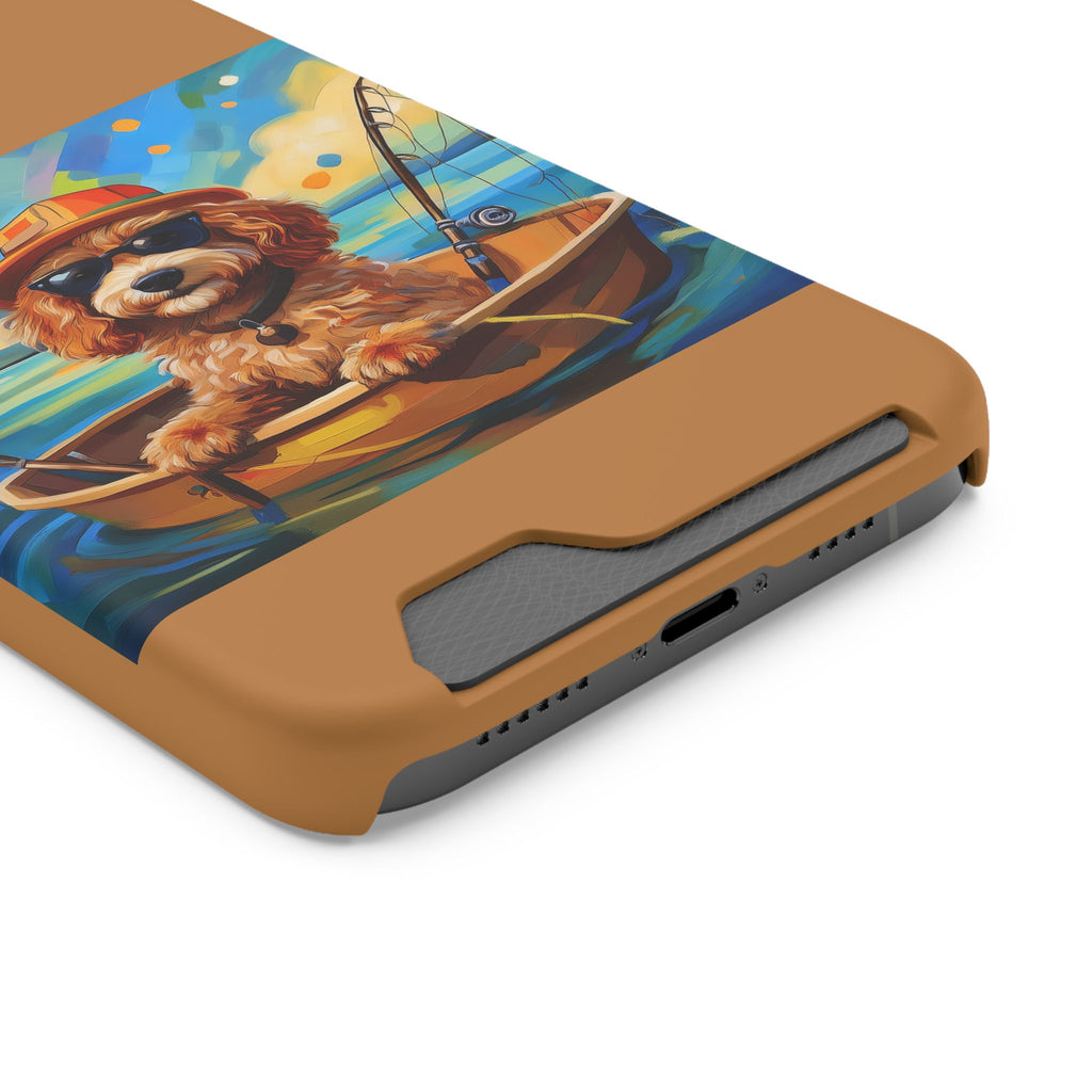 Doodle Fishing Phone Case with Card Holder