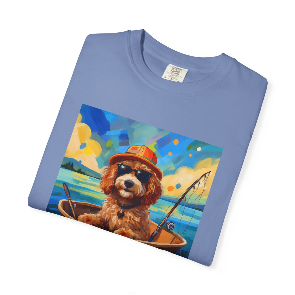 Doodle Fishing Unisex Garment-Dyed T-shirt