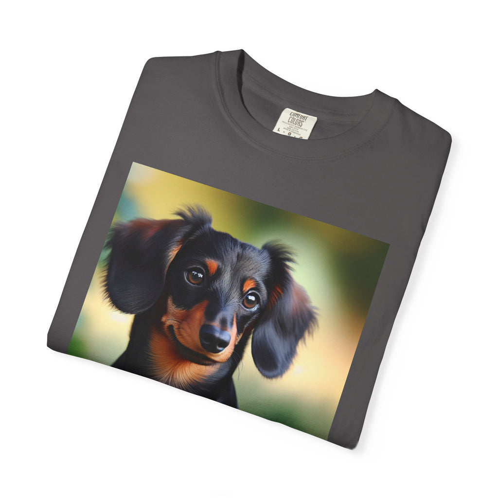 Black/Brown Dachshund Unisex Garment-Dyed T-shirt