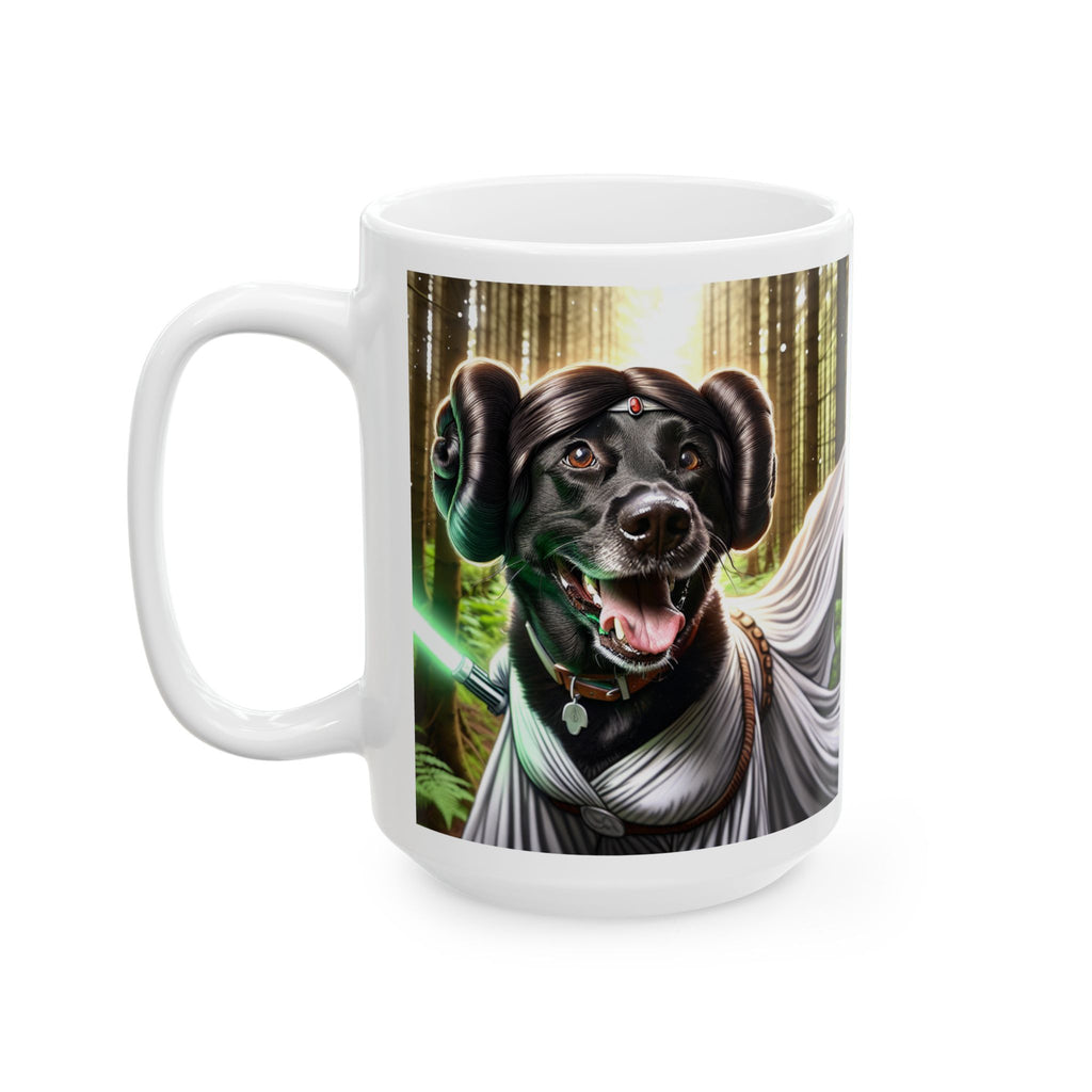 Black Lab Galaxy Princess Ceramic Mug, (11oz, 15oz)