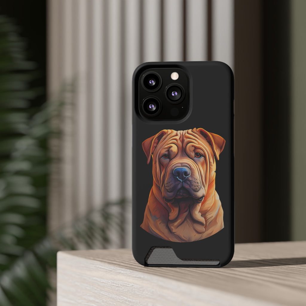 Shar Pei Phone Case with Card Holder