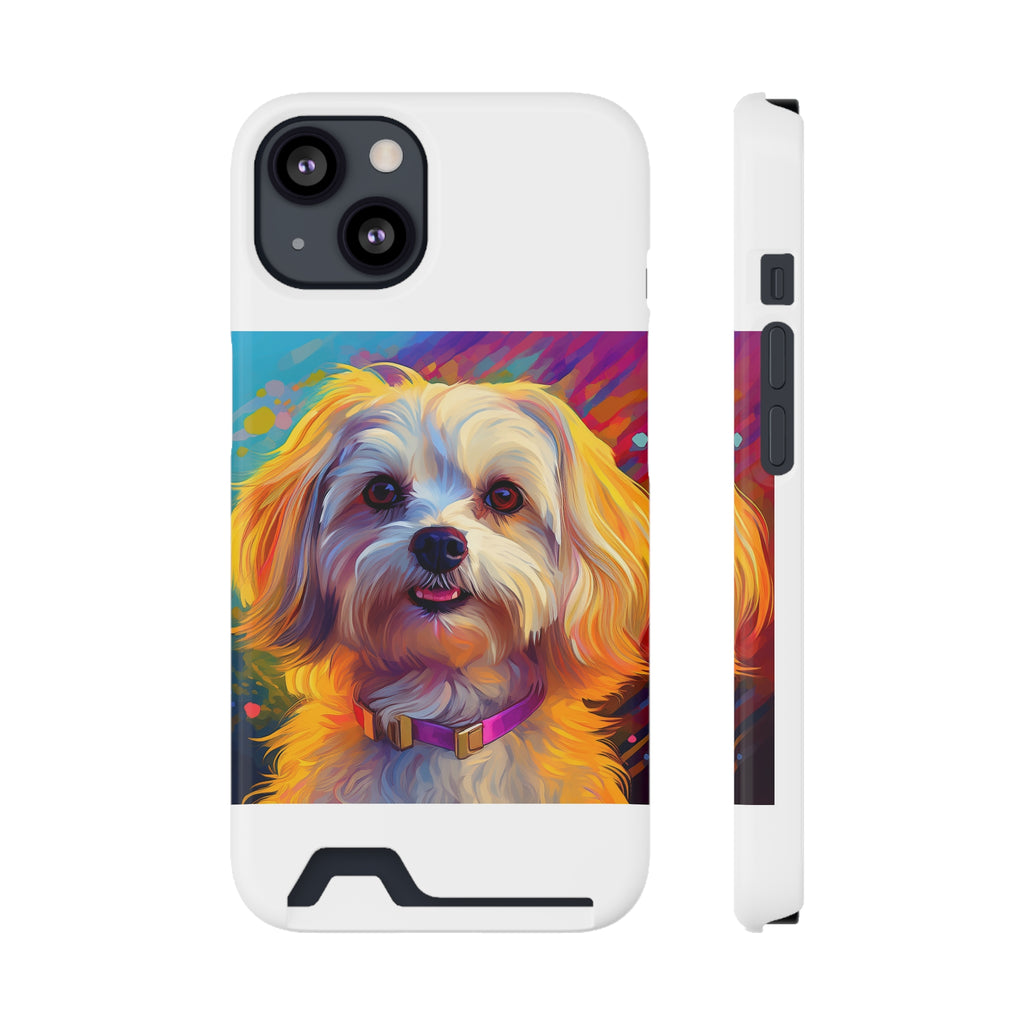 Havanese Phone Case with Card Holder